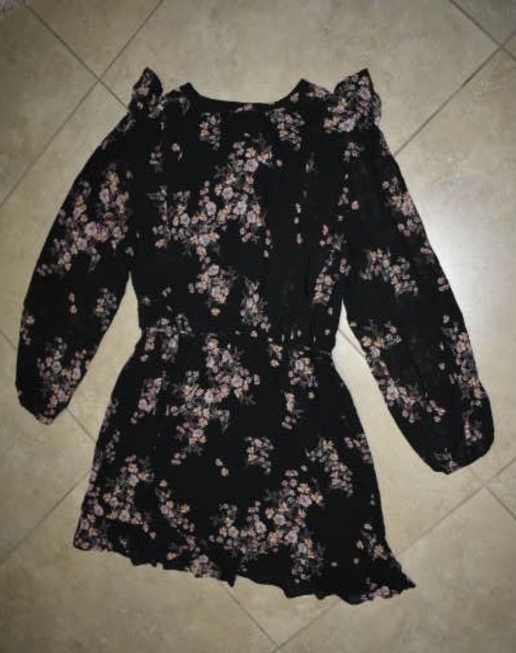 Other Ever New Nordstrom Ruffle Long Sleeve Elastic Dress Size L / US 10 / IT 46 - 9 Thumbnail