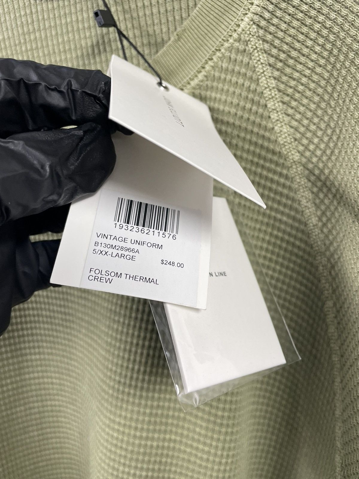 John Elliott John Elliott Folsom Thermal Crew Vintage Uniform Green Shirt Size US XXL / EU 58 / 5 - 4 Thumbnail