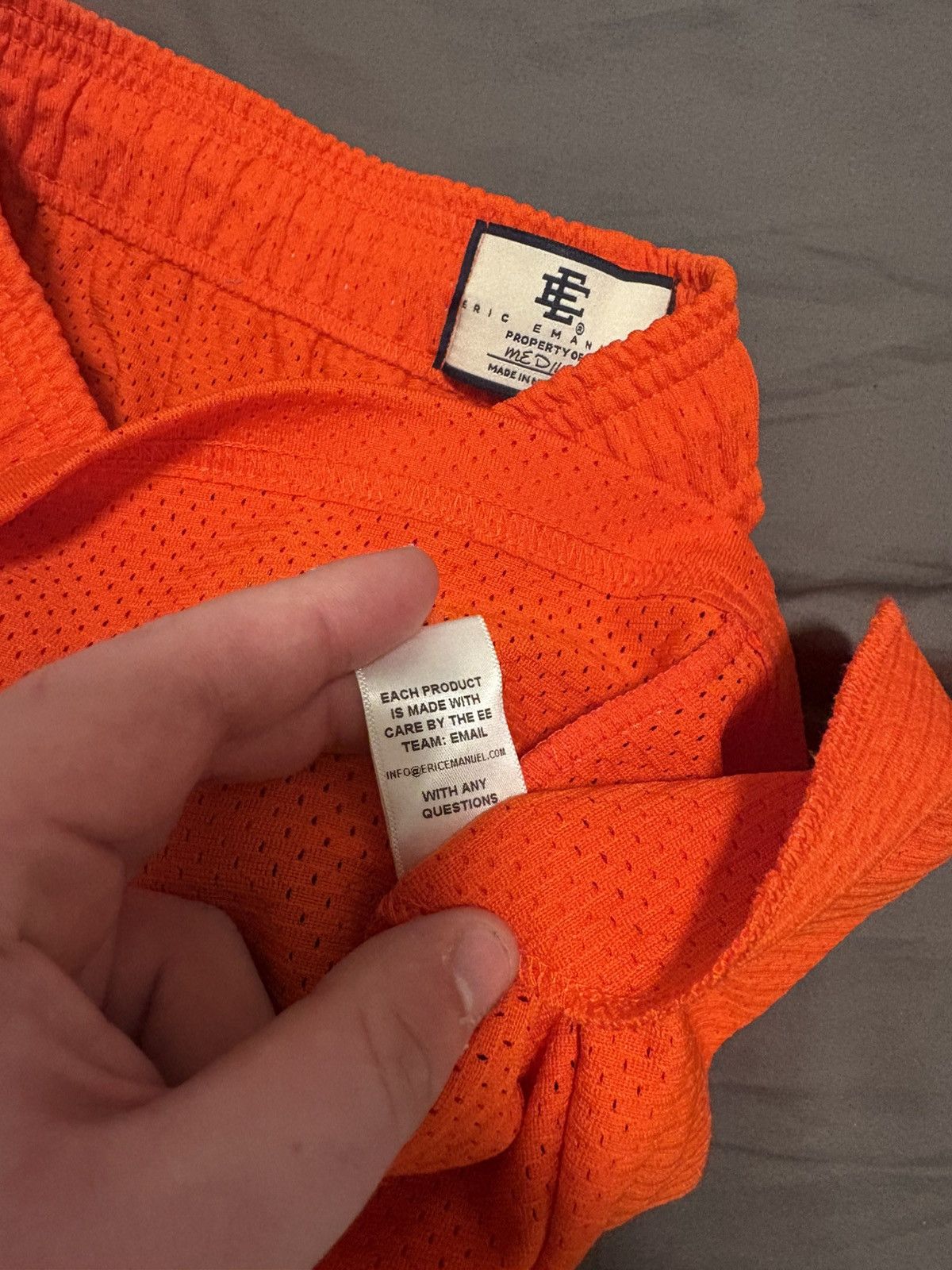 Eric Emanuel Eric Emanuel Orange Mesh Shorts – Medium Size US 35 - 5 Thumbnail