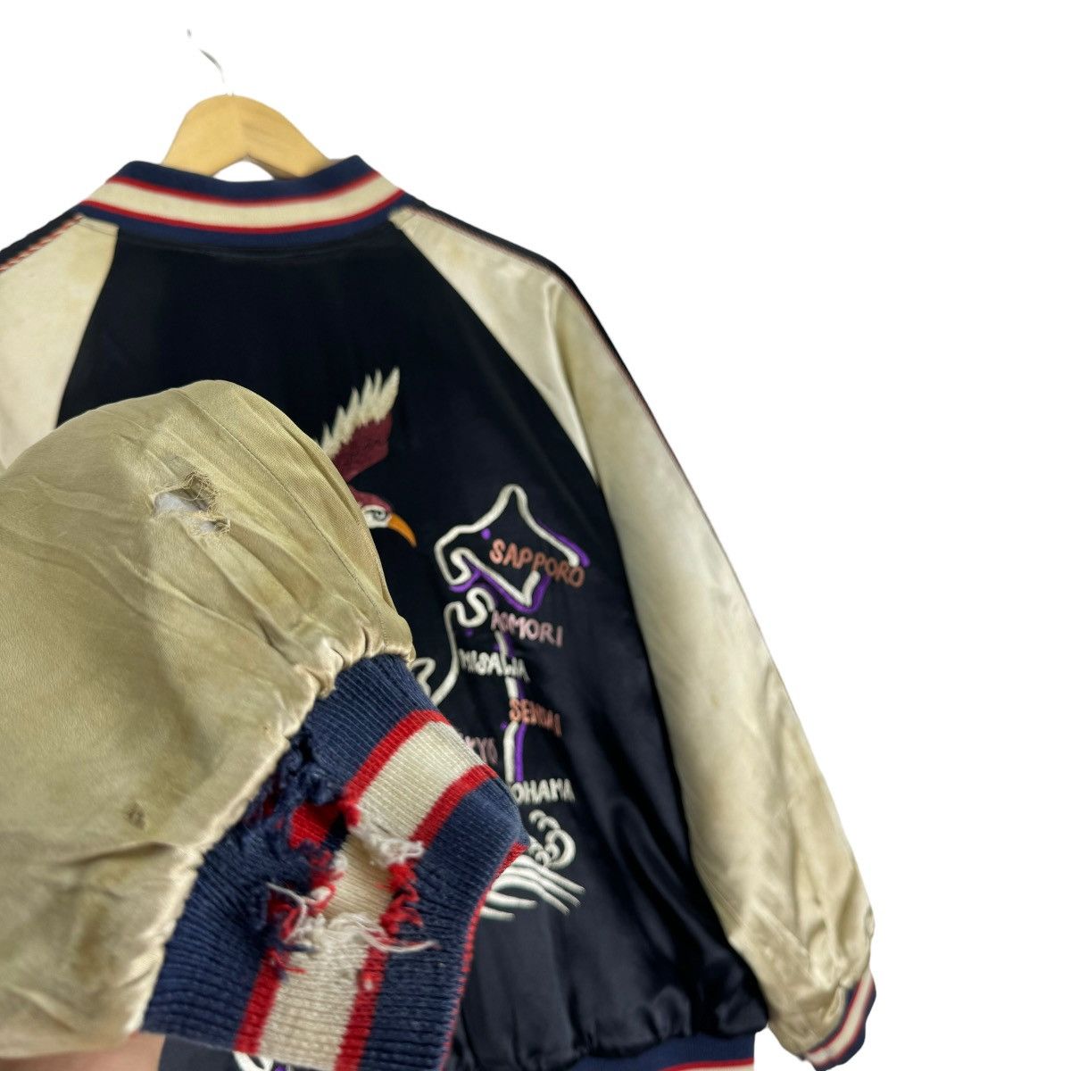Vintage 🌟50s UNION MADE WHITEHEAD EAGLES SUKAJAN REVERSIBLE JACKET Size US M / EU 48-50 / 2 - 10 Thumbnail
