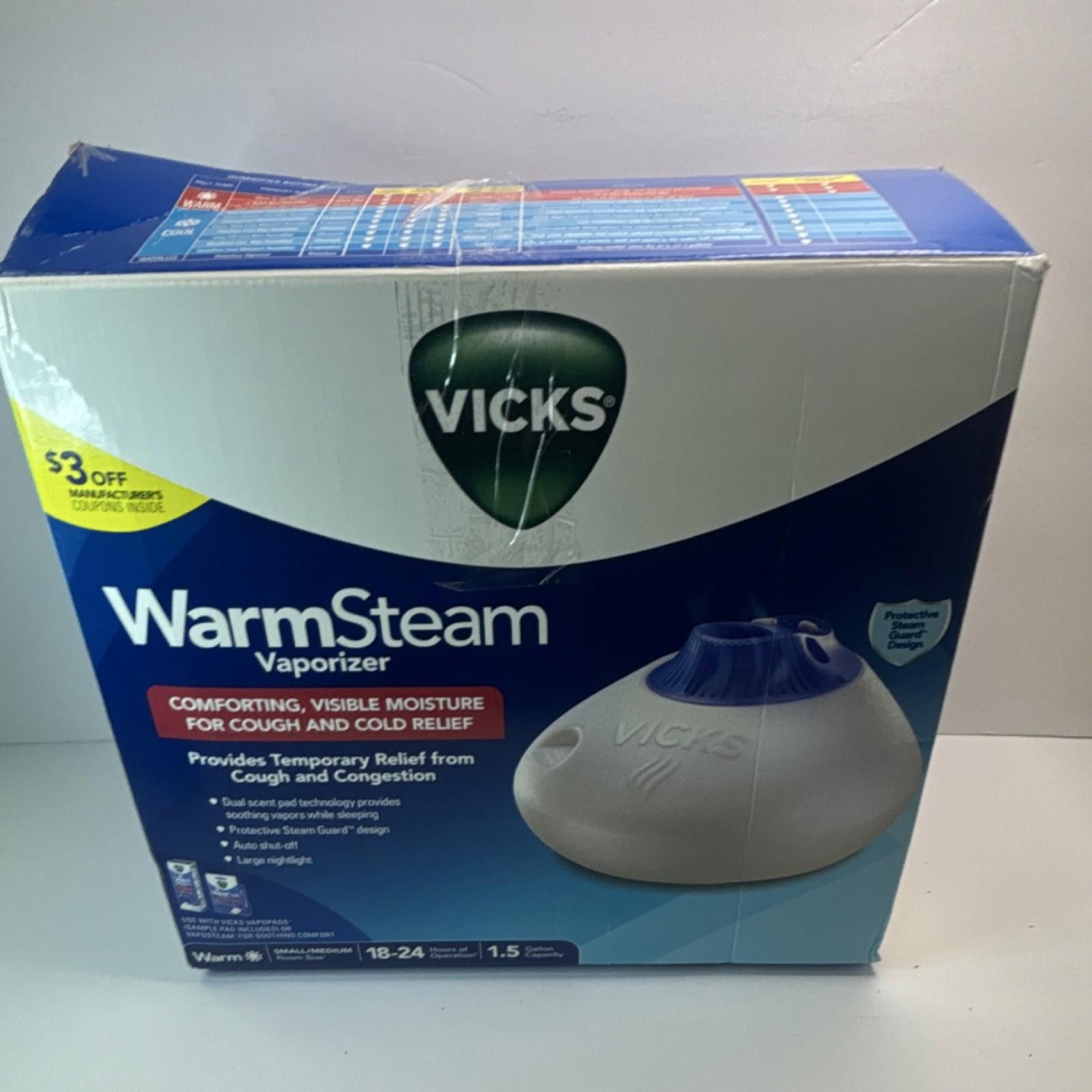 Helder Vices Vicks Warm Steam Vaporizer Humidifier with Night Light Size ONE SIZE - 8 Thumbnail