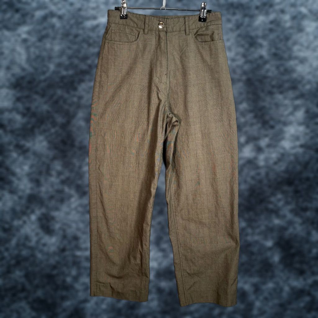 Wood Wood VINTAGE Wood Wood Althea Trousers Brown Plaid Pattern Cotton Blend Women’s Size 36 Size 25" / US 0 / IT 36 - 1 Thumbnail