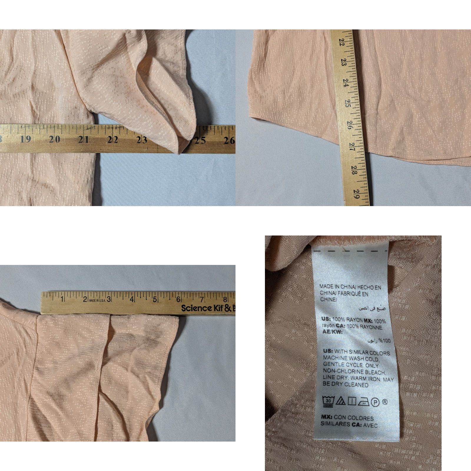 Vintage VINTAGE Chico's Flutter Sleeve Pullover Top Blush Peach - Women Size L NEW Size L / US 10 / IT 46 - 8 Thumbnail