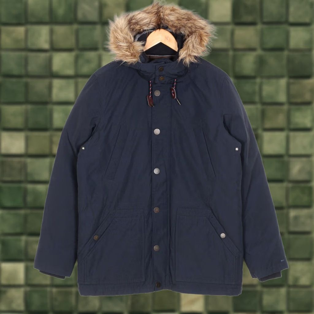 Tommy Hilfiger TOMMY HILFIGER Fur Hooded Down Parka Jacket Men S blue Logo Fur Trim Down Zip Hooded Casual Winter Autumn Spring Travel Regular Size S Mens Size US S / EU 44-46 / 1 - 1 Thumbnail