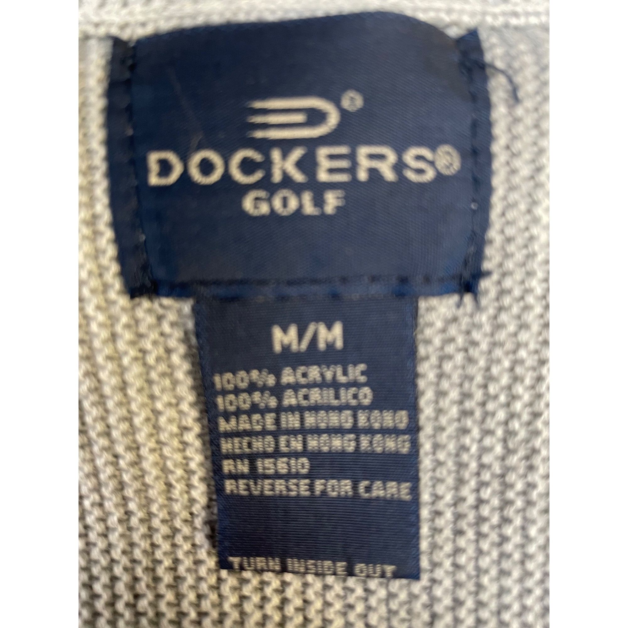 Dockers Dockers Golf Mens Grey V-Neck Sweater Vest Size M Acrylic SK Size US M / EU 48-50 / 2 - 6 Thumbnail