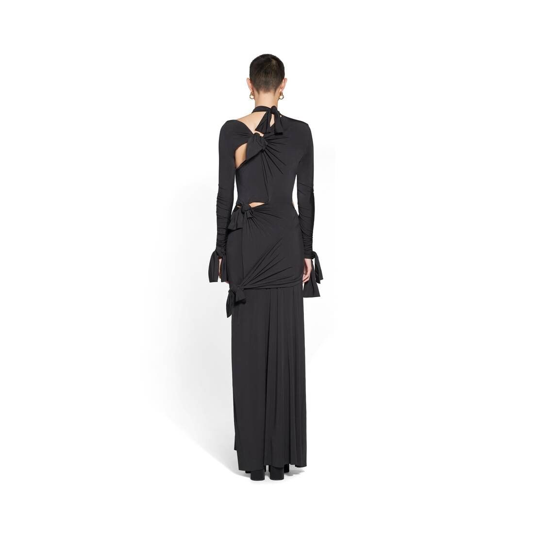 Balenciaga o1mt1gz0125 Knot Gown in Black Size S / US 4 / IT 40 - 4 Thumbnail