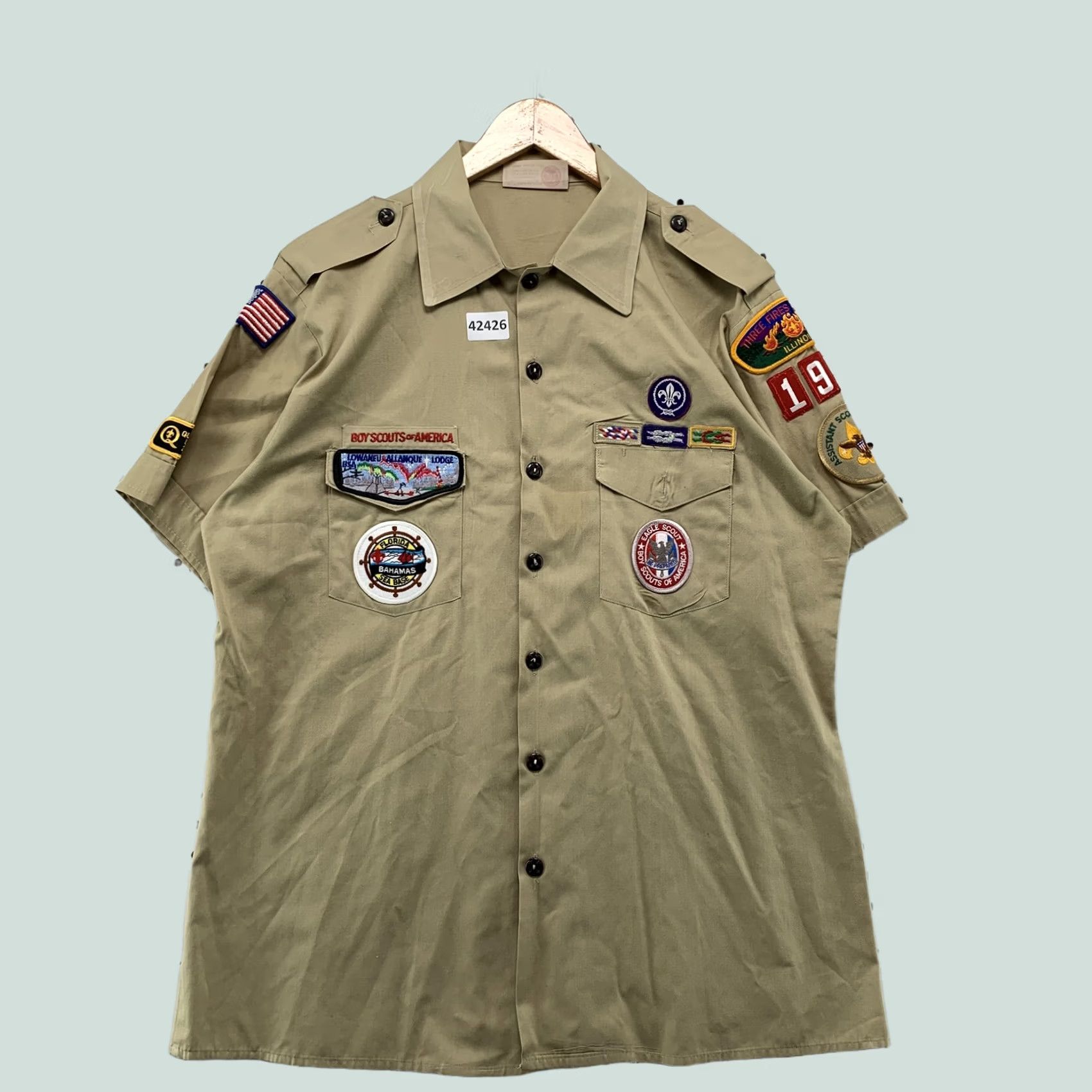 Vintage Vintage Boy Scouts of America Mens Shirt L Khaki Short Sleeve Size US L / EU 52-54 / 3 - 1 Thumbnail