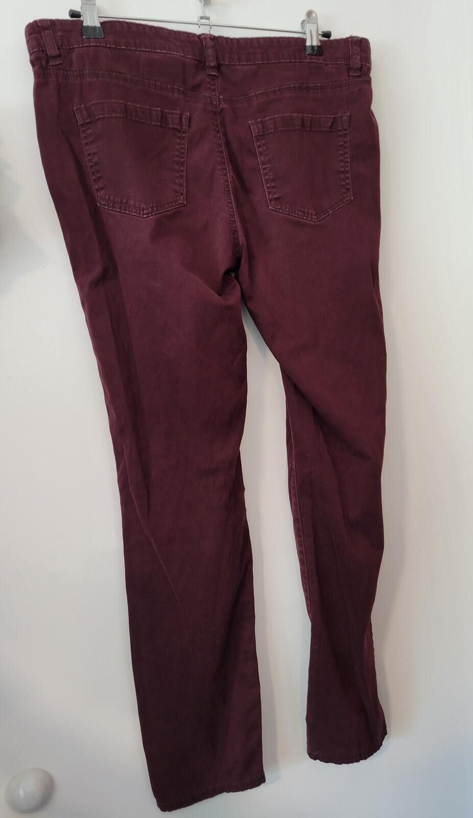 Buffalo David Bitton Burgundy Slim Fit Pants Size 28" / US 6 / IT 42 - 2 Thumbnail