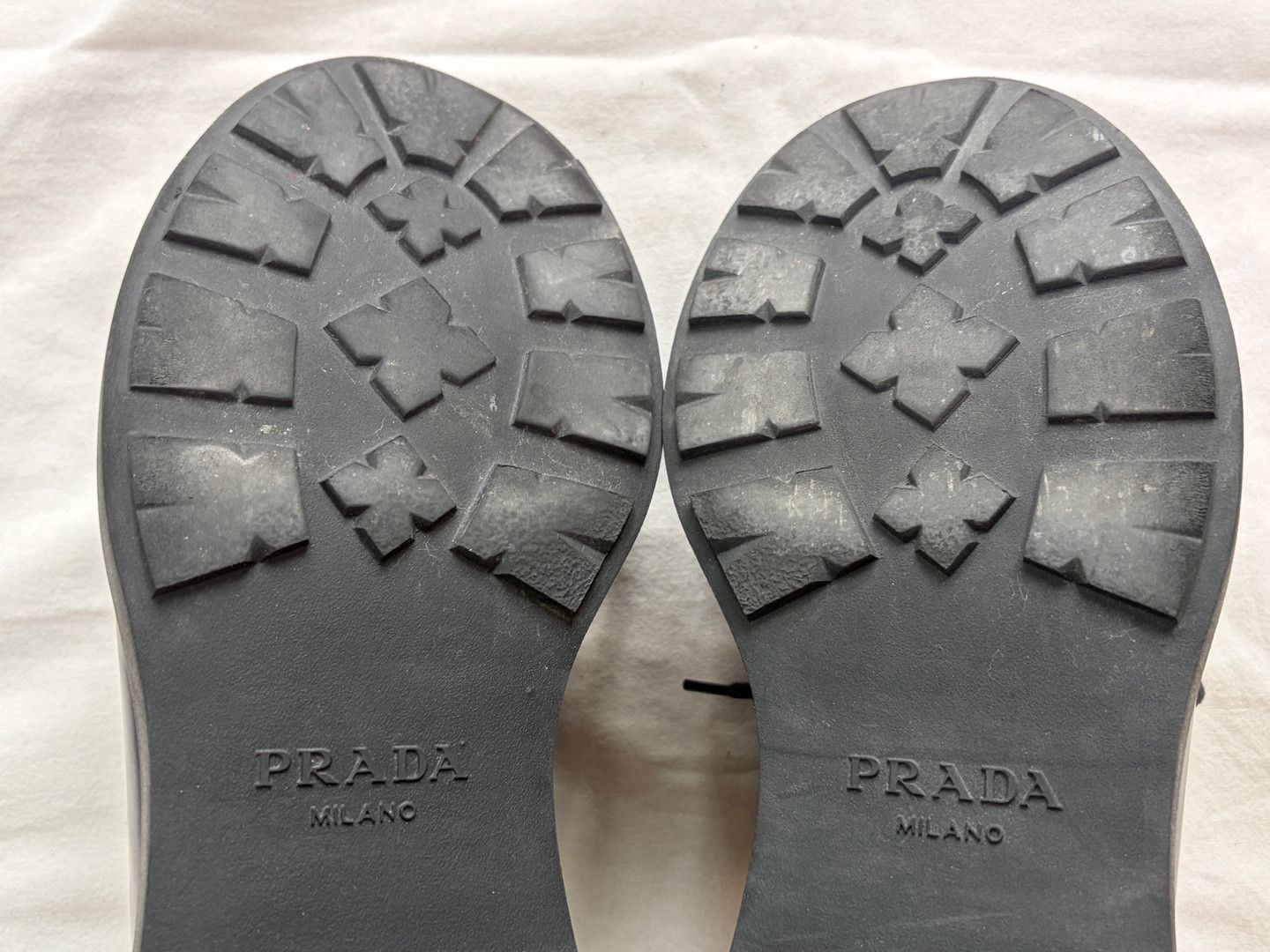 Prada PRADA Opaque Brushed Leather Lace-up Shoes Size US 10.5 / EU 43-44 - 14 Thumbnail