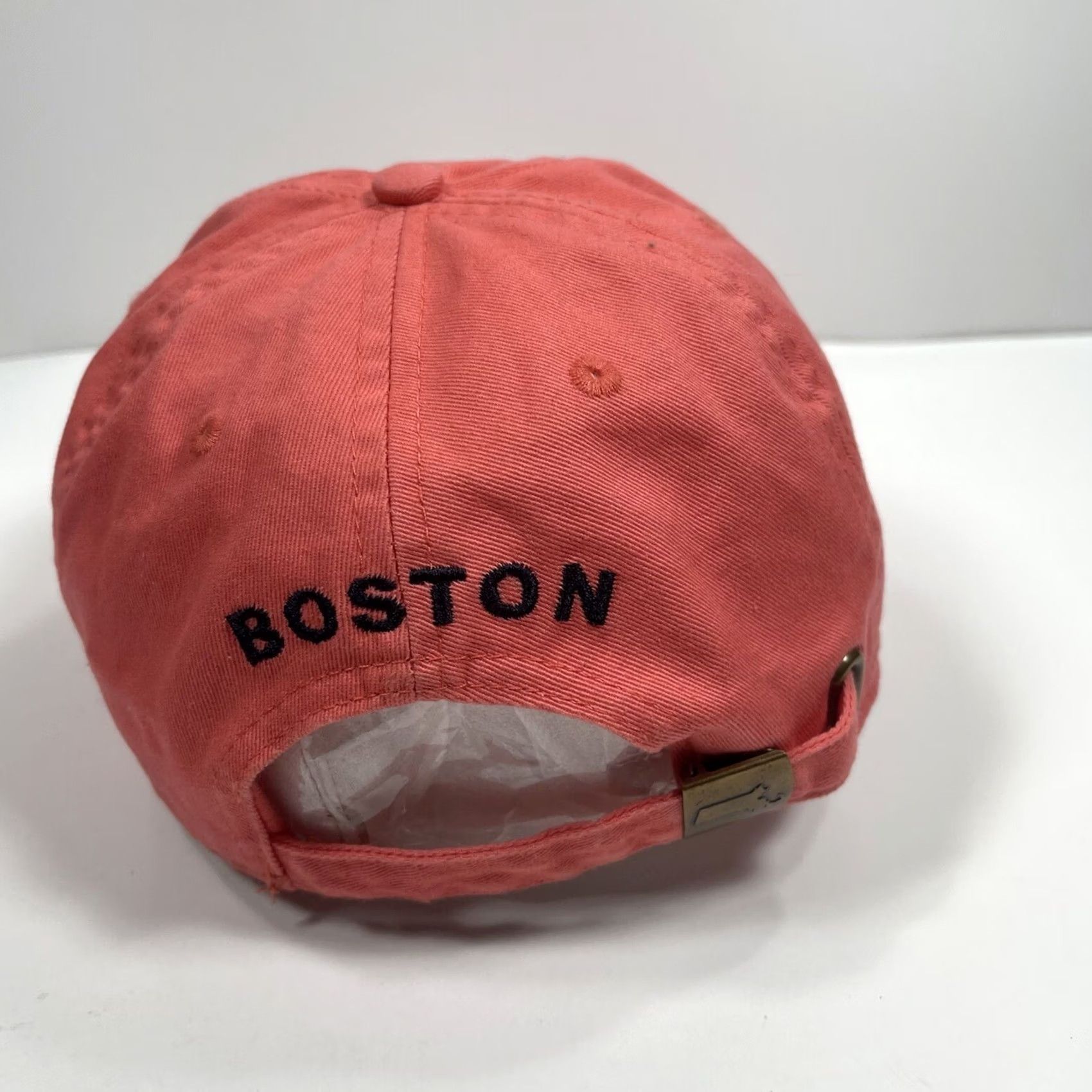 Vintage VINTAGE Bay State Apparel Hat Women’s Orange Adjustable StrapBack Baseball Cap Boston Size ONE SIZE - 5 Thumbnail