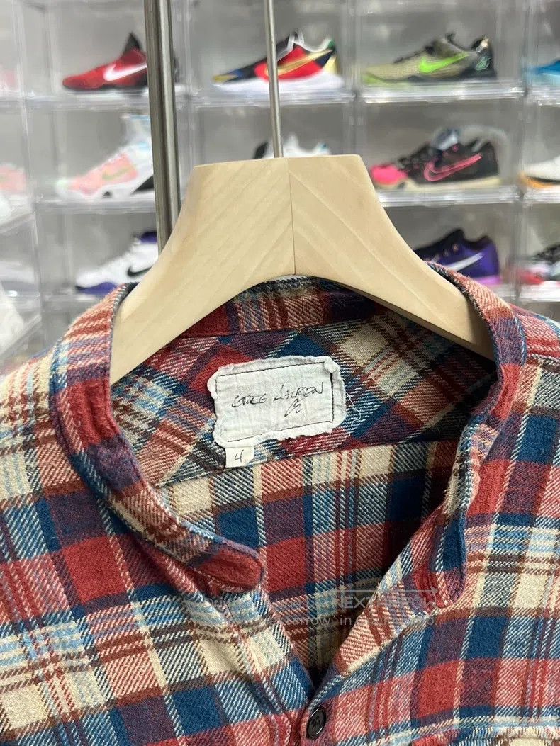 Greg Lauren Greg Lauren Retro Plaid Destroyed Short Sleeve Shirt Size US XL / EU 56 / 4 - 2 Thumbnail