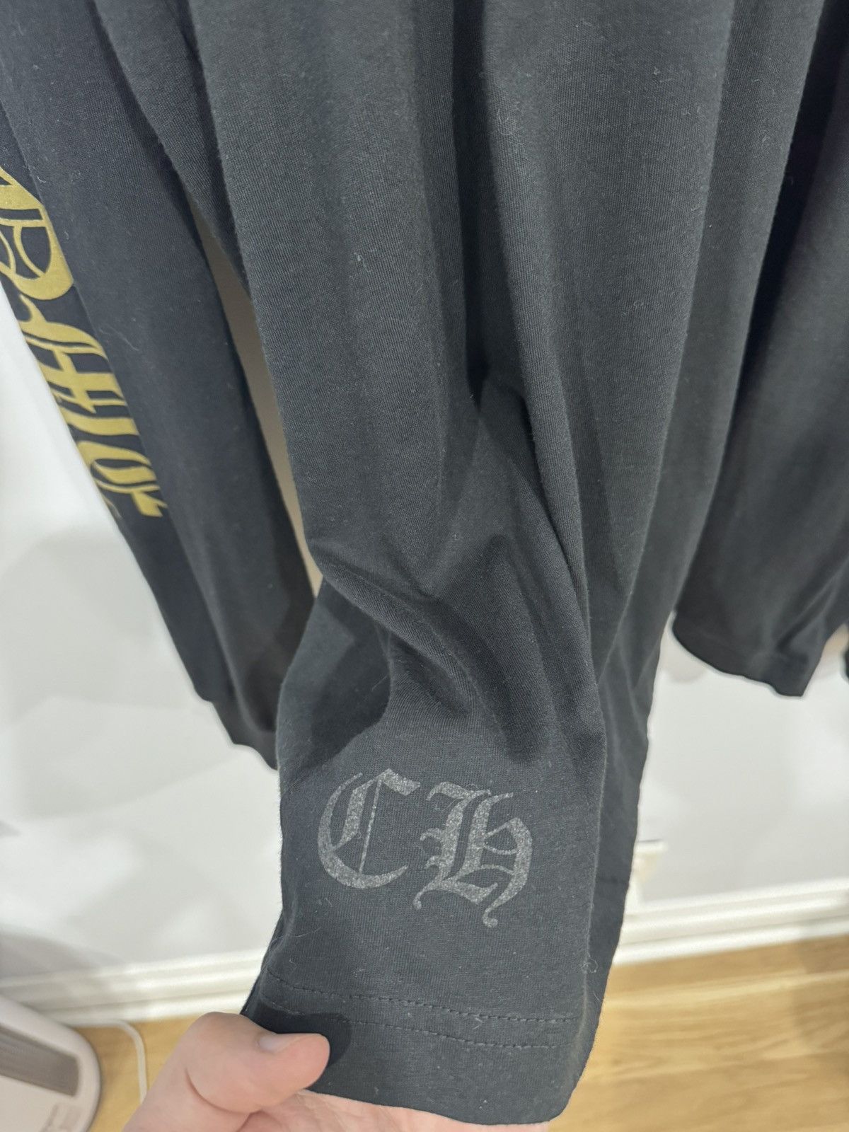 Chrome Hearts CHROME HEARTS LONG SLEEVE NECK CH SCRIPT ARMY GREEN/ BLACK Size US XL / EU 56 / 4 - 4 Thumbnail