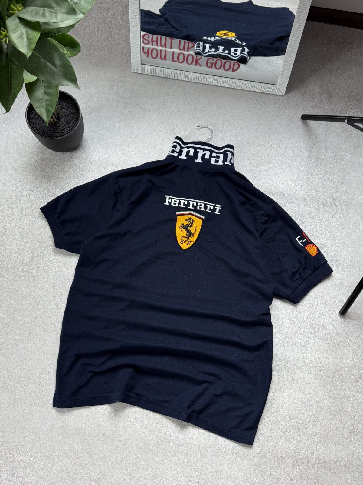 Ferrari F1 Ferrari Vintage Racing Polo Shirt Men’s Blue 90s Big Logo Size US L / EU 52-54 / 3 - 3 Thumbnail