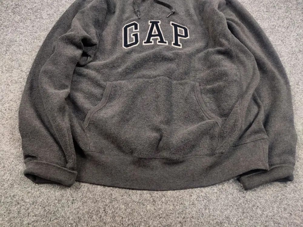 Gap Vintage 90's Gap Usa Dark Gray Fleece Center Logo Hoodie Size US M / EU 48-50 / 2 - 4 Thumbnail