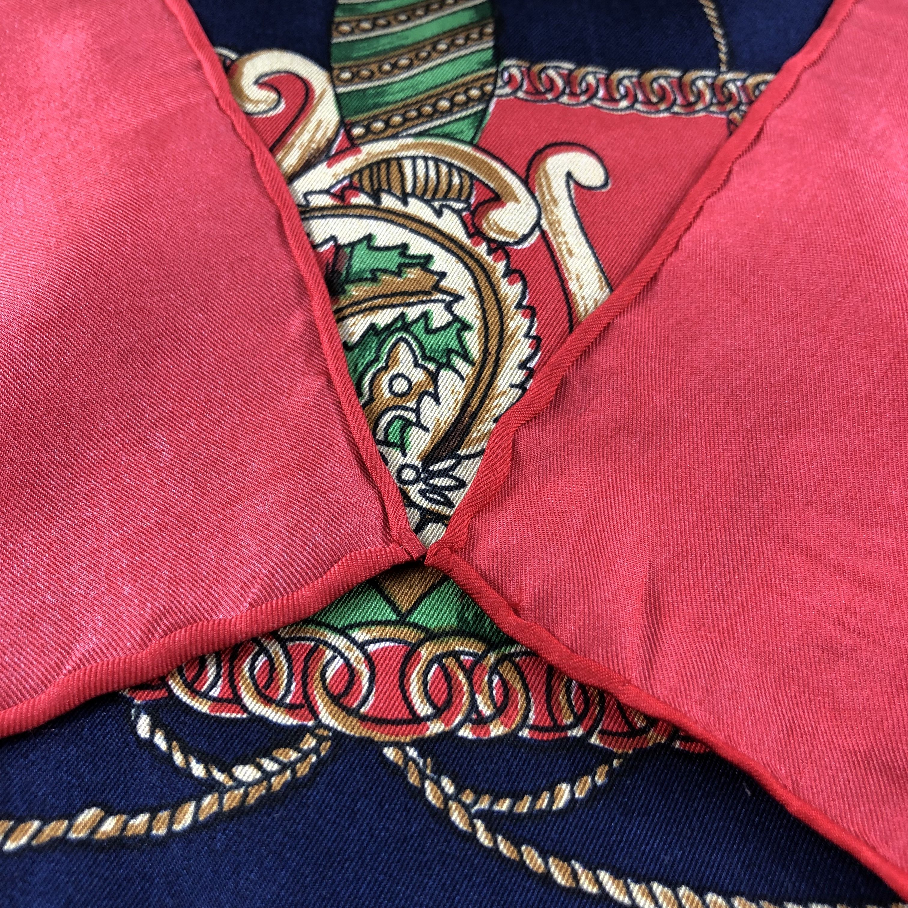 Japanese Brand Vintage Luxury Hand Rolled Silk Scarf M928 Size ONE SIZE - 5 Thumbnail