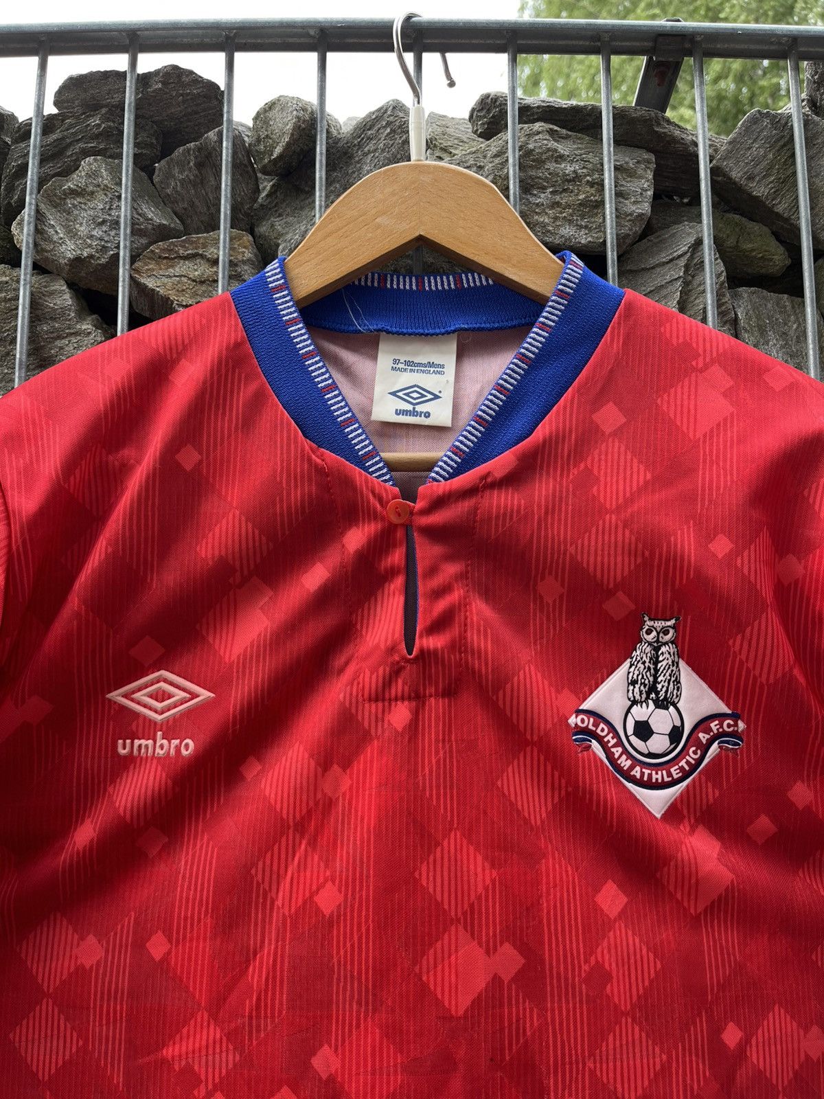 Vintage Rare Oldham Athletic Away 1989-1990 Umbro Shirt Jersey Size US L / EU 52-54 / 3 - 2 Thumbnail