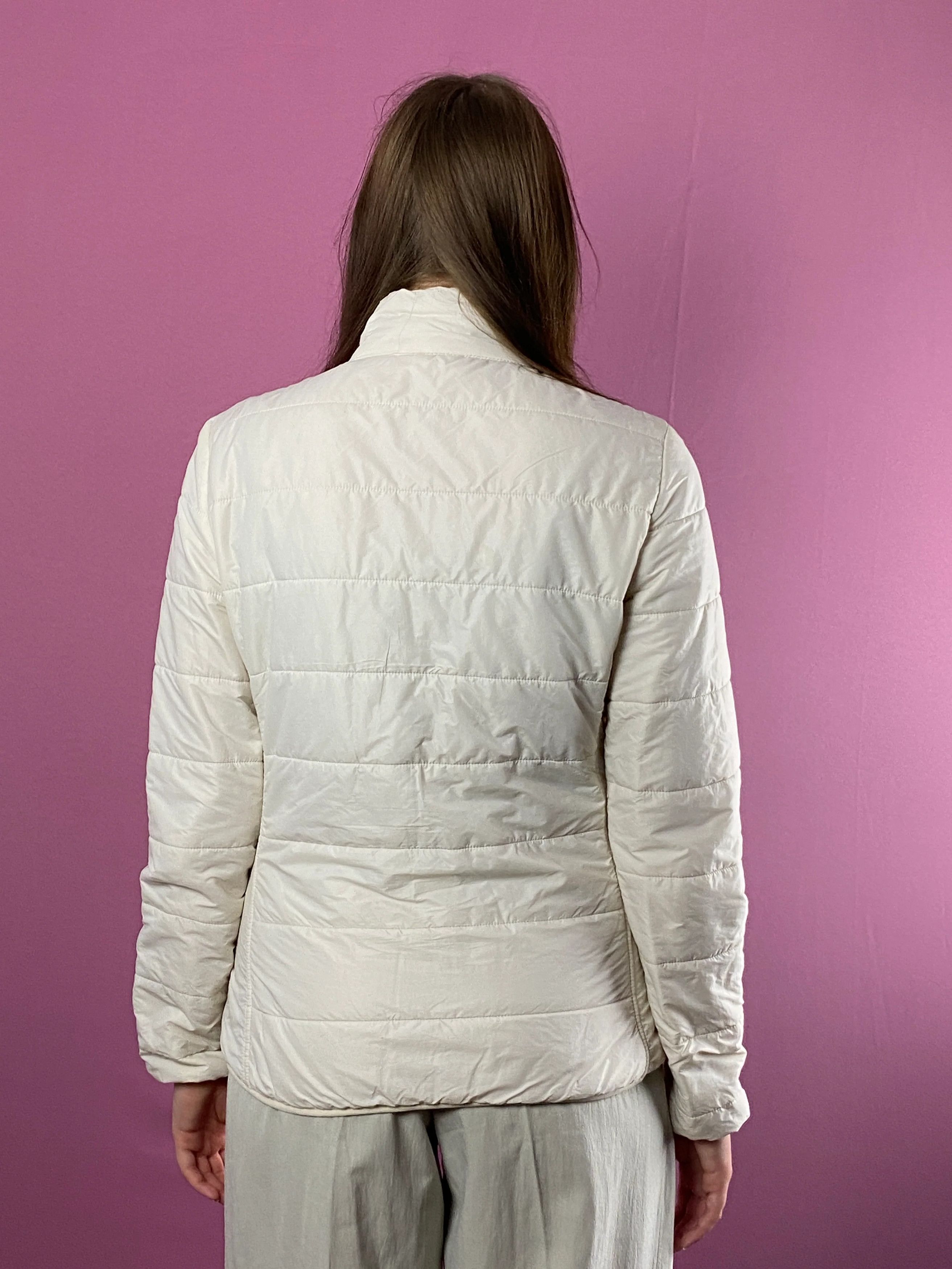 Napapijri 90s Fred Perry Vintage Women's Faux Fur Hooded Jacket - M Size M / US 6-8 / IT 42-44 - 4 Thumbnail