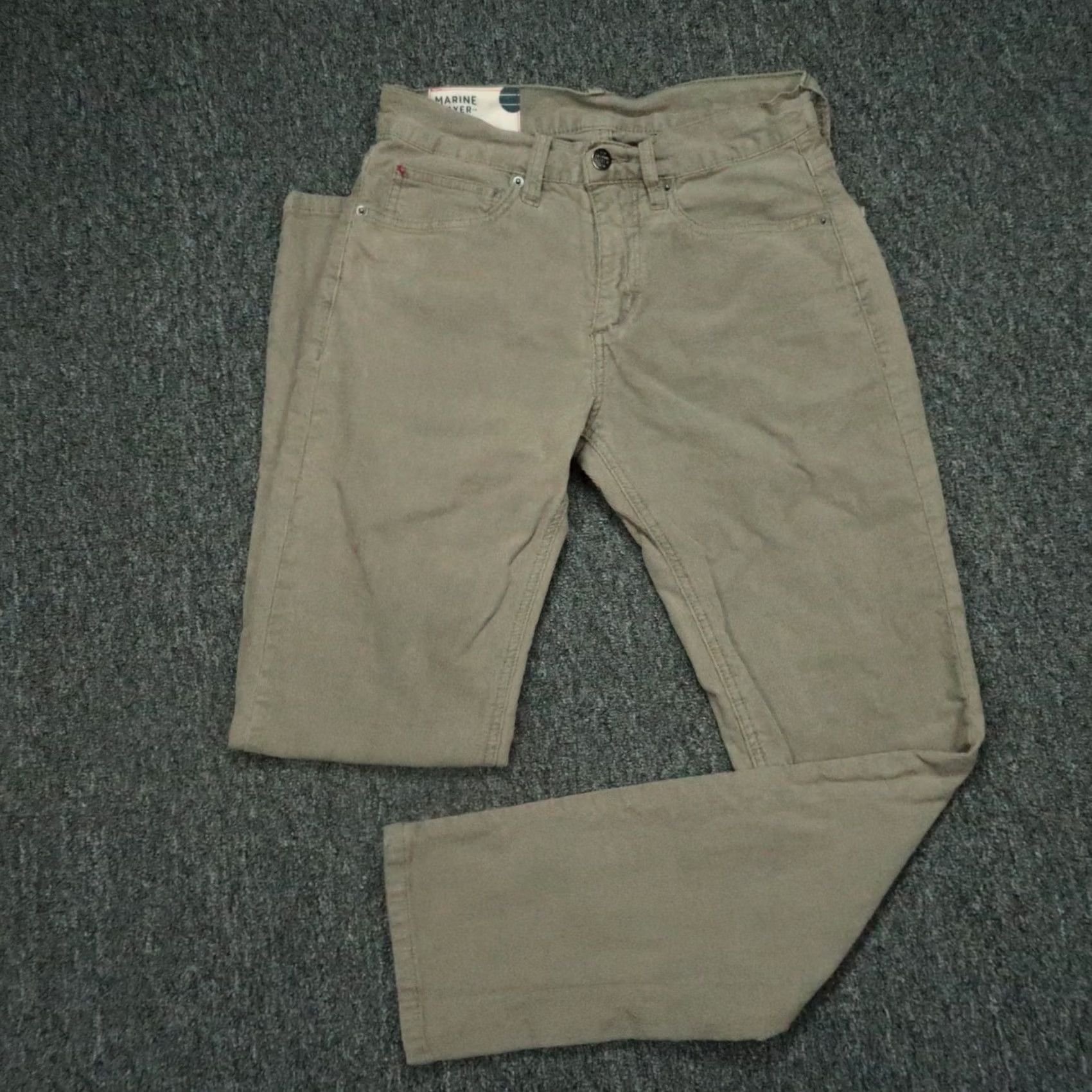 Marine Layer Marine Layer Pants Mens 30x30 Brown Tan Cambridge Cord 5 Pocket Straight Chino Corduroy Regular Slim? Size US 30 / EU 46 - 2 Thumbnail