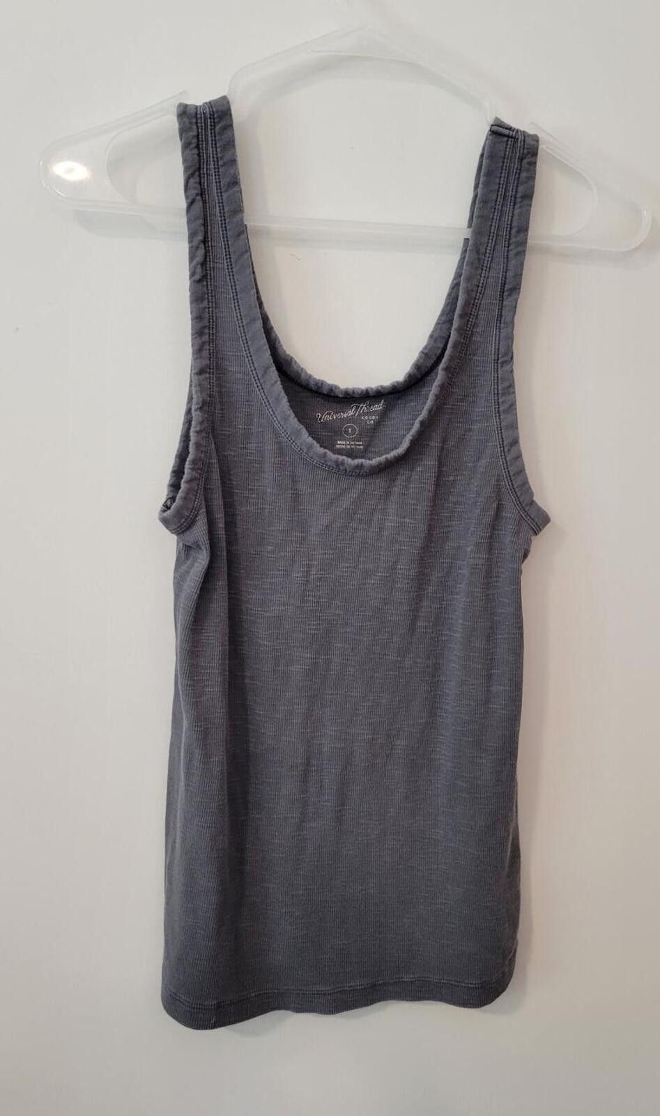 Other Universal Thread Women's Gray Ribbed Tank Top Size Small Size S / US 4 / IT 40 - 1 Thumbnail