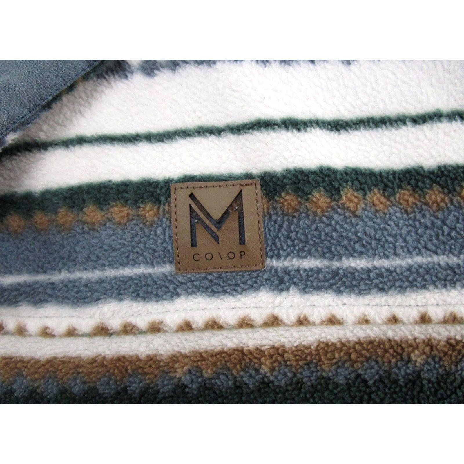 Vintage Maven Co-Op Mens Pullover Jacket XL Striped Mock Neck Zip Polyester Fleece 90s Classic Designer Outdoors Size US XL / EU 56 / 4 - 3 Thumbnail