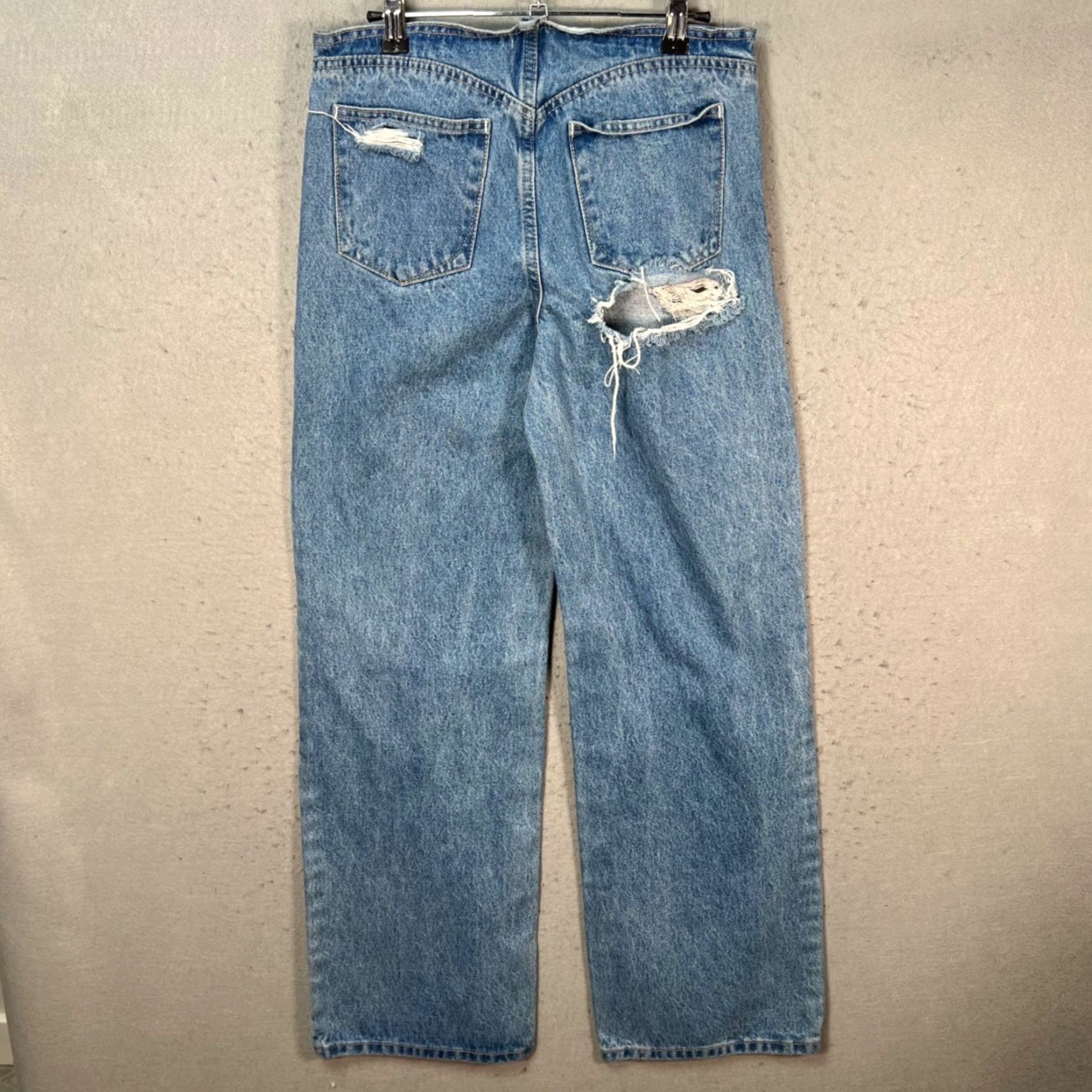 Vintage Oh Polly Jeans Womens Size 4 Wide-Leg Denim 5-Pocket Blue Cotton Vintage N/A Size 27" / US 4 / IT 40 - 2 Thumbnail