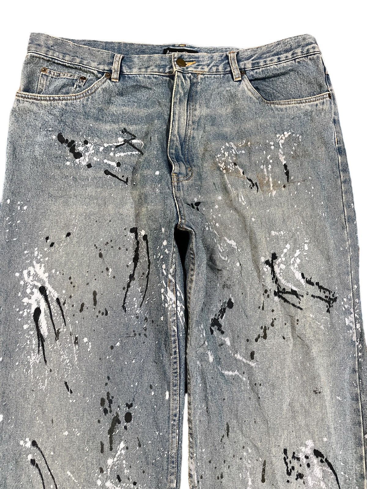 Japanese Brand × Vintage Vintage Amore Puro Paint Splatter Baggy Denim Size US 39 - 2 Thumbnail