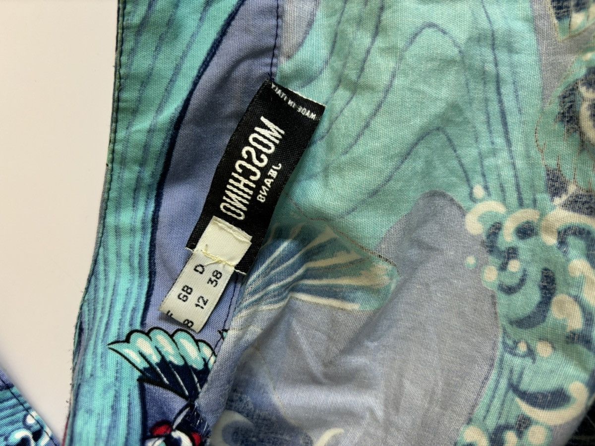 Moschino × Vintage Vintage Moschino Blue Koi Fish Kimono Wrap Top Size S / US 4 / IT 40 - 14 Thumbnail