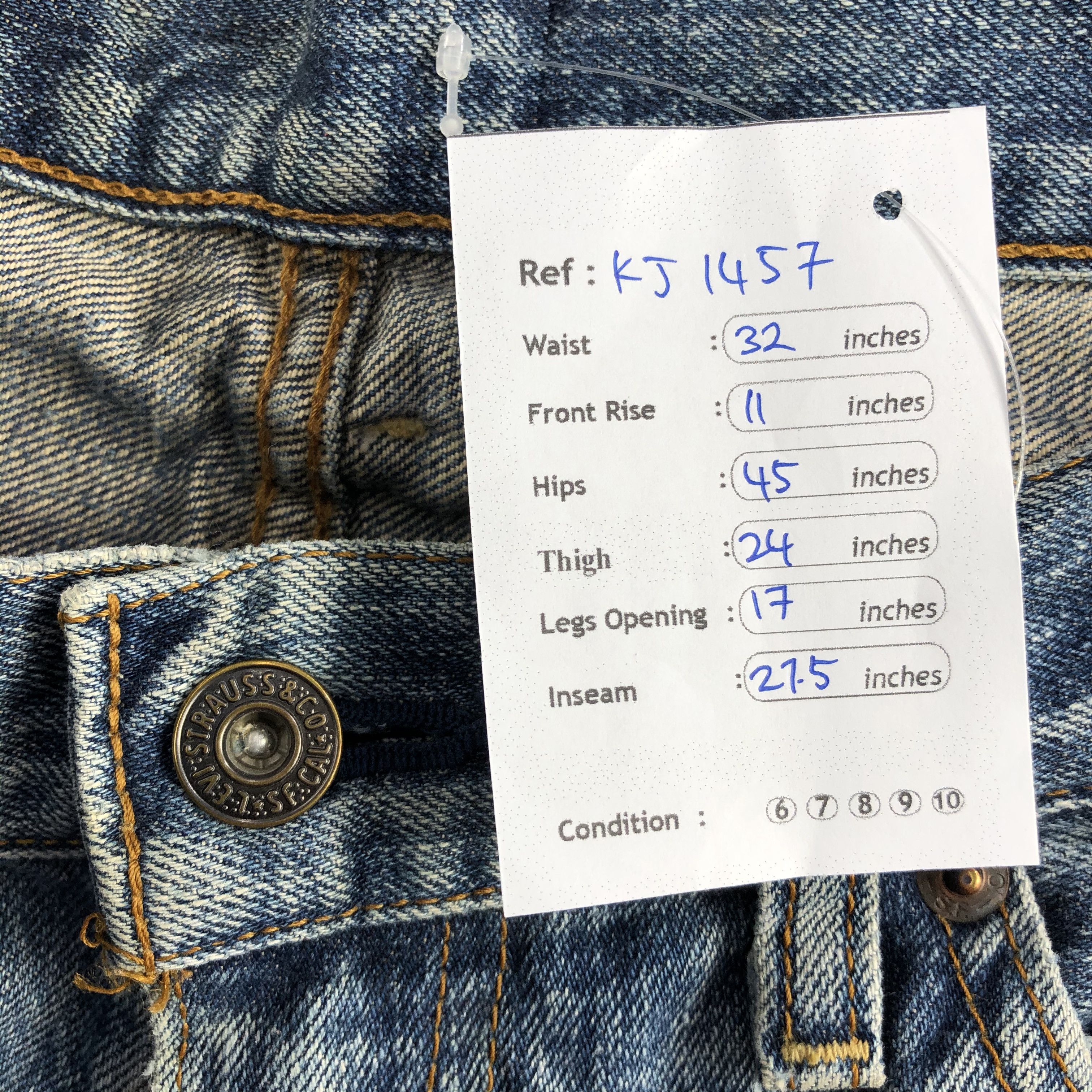 Levi's Vintage Levi's 503 Jeans Distress Faded Blue Denim KJ1457 Size US 31 - 12 Thumbnail
