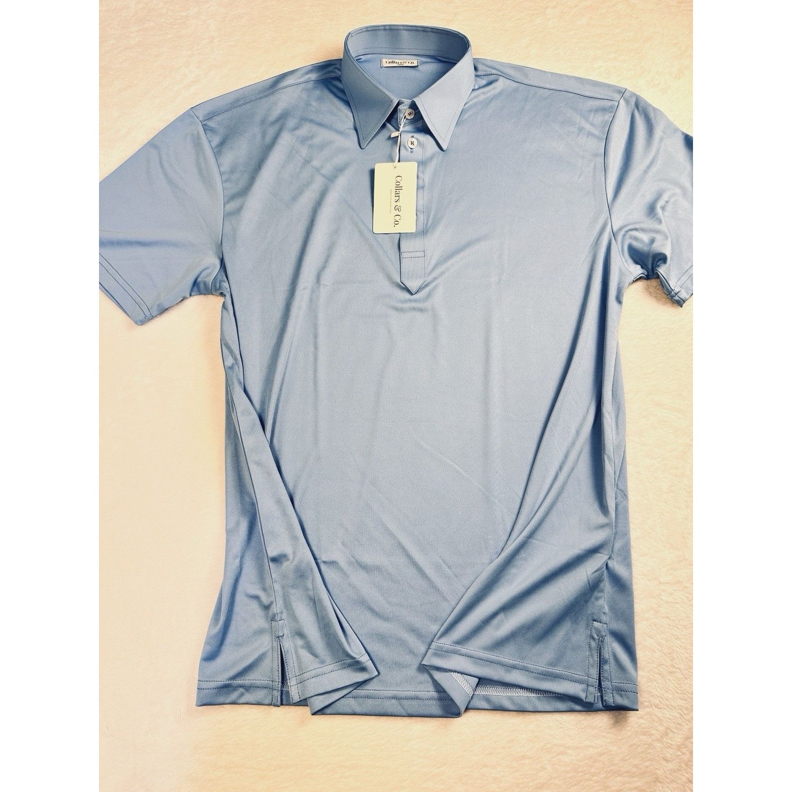 Other Collars & Co. Semi-Spread Collar Polo Shirt Blue Size Large Size US L / EU 52-54 / 3 - 10 Thumbnail