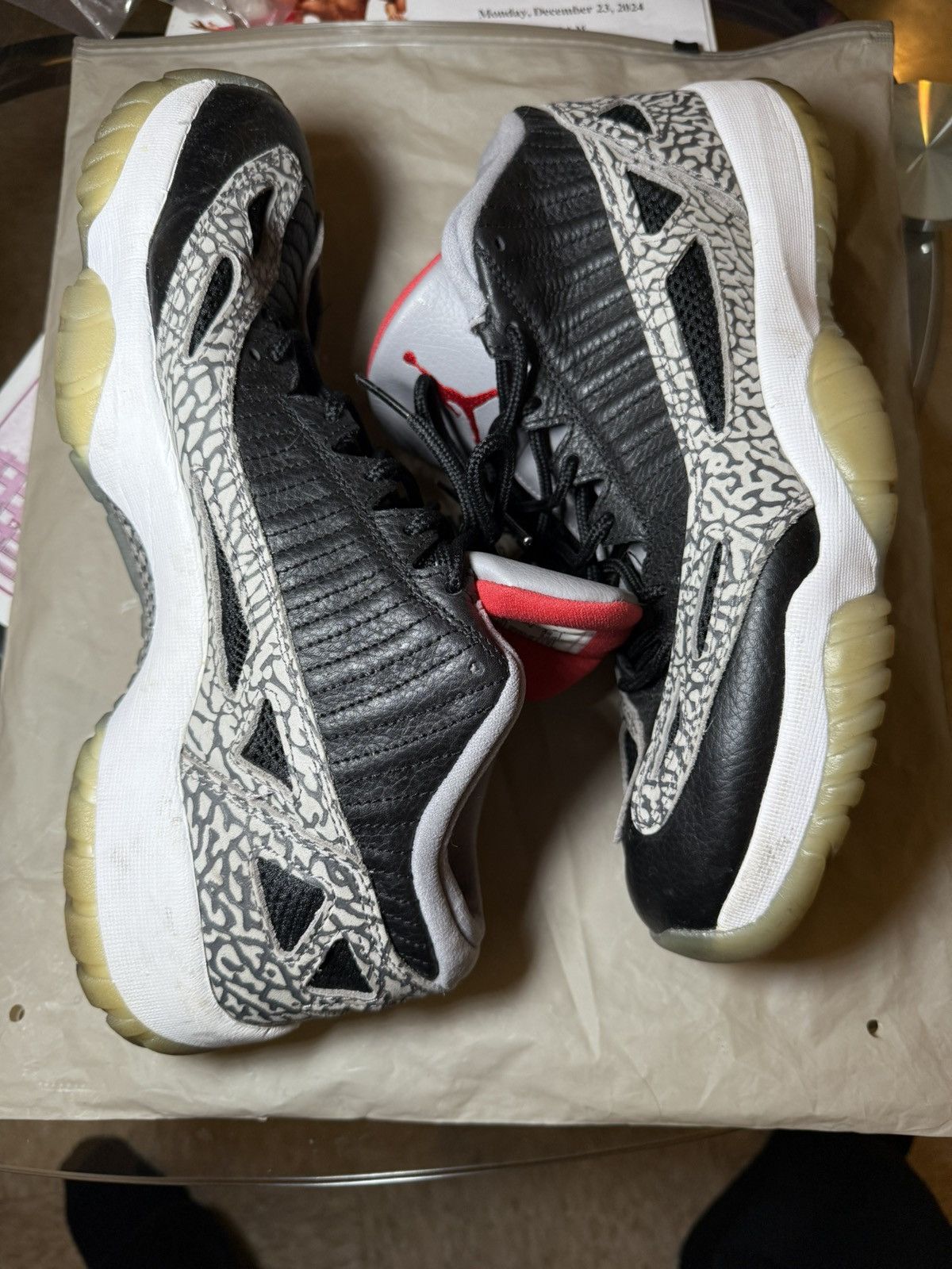 Jordan Brand × Nike Black Cement Jordan 11 Size US 12 / EU 45 - 3 Thumbnail