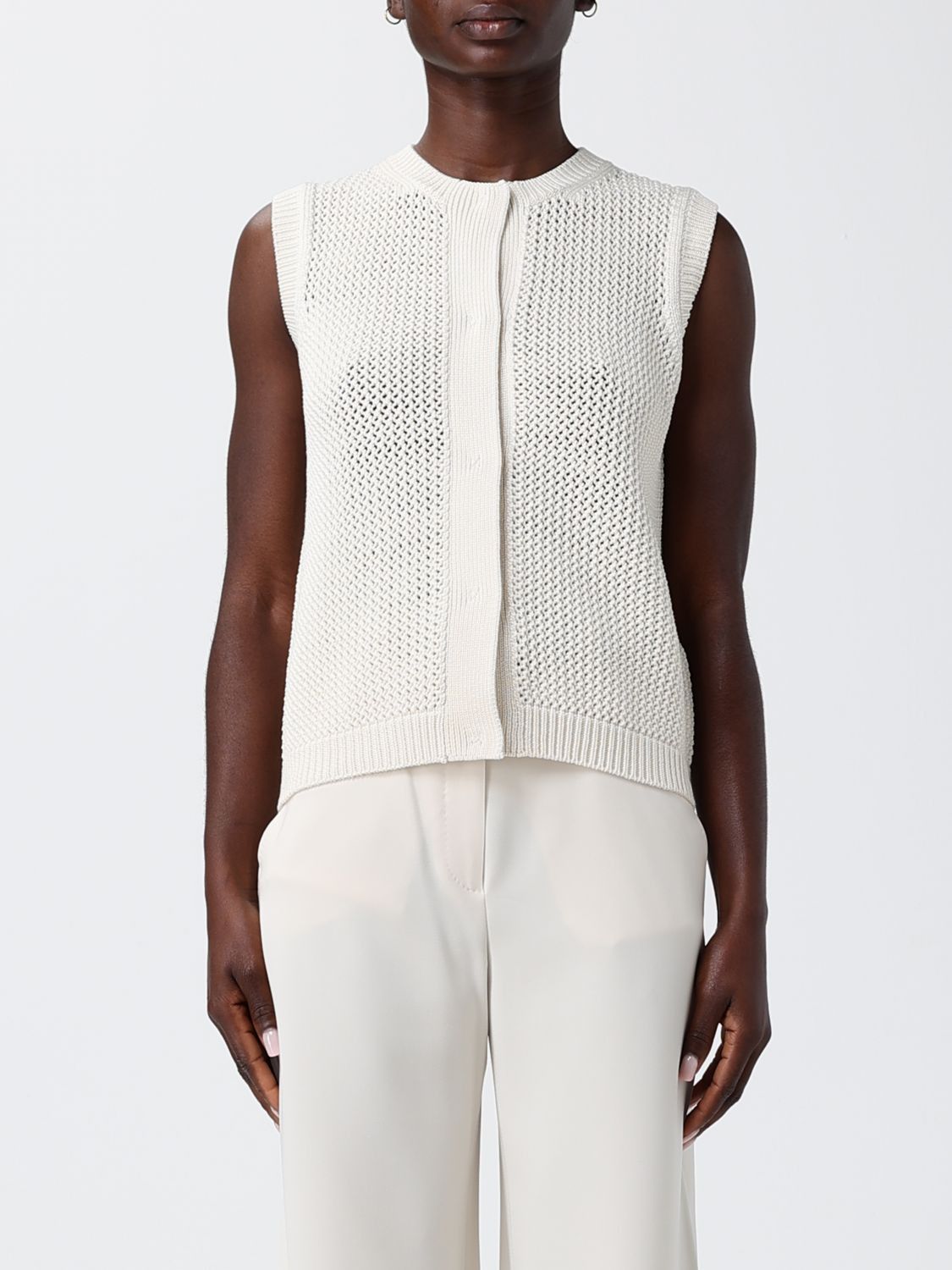 Max Mara Max Mara Waistcoat Woman Ivory Size S / US 4 / IT 40 - 1 Thumbnail