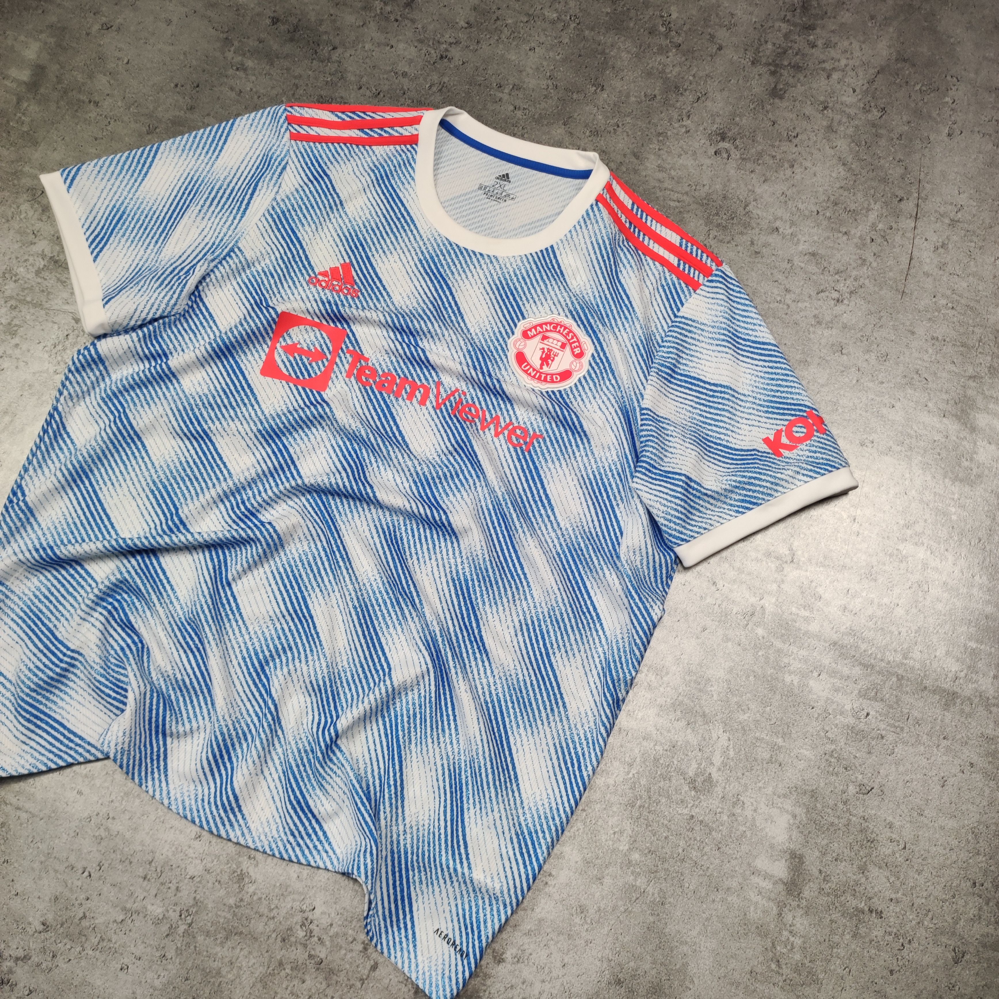 Adidas RARE Manchester United x Adidas 2021 Away Football Jersey Size US XXL / EU 58 / 5 - 2 Thumbnail