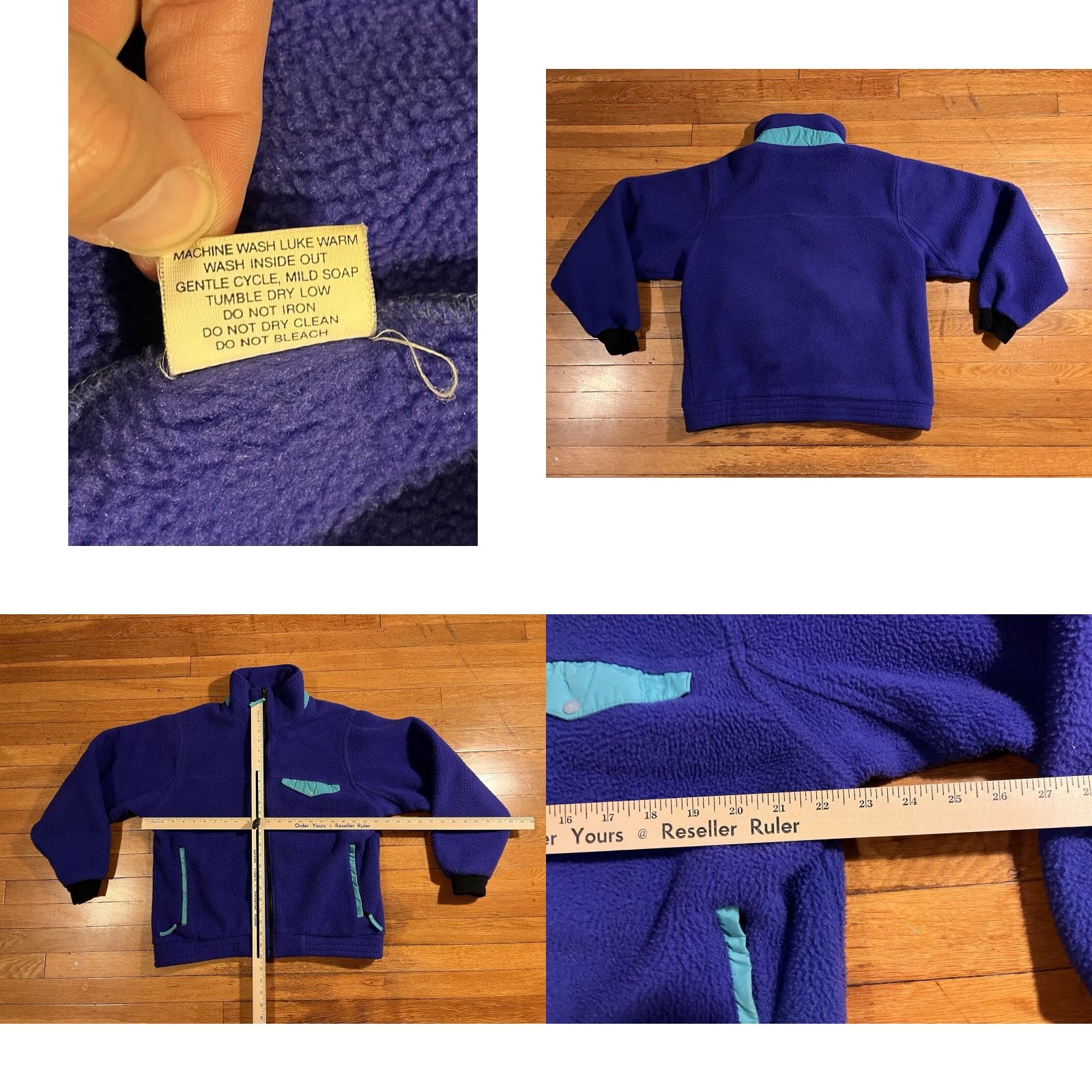 Vintage VINTAGE L.L. Bean Full Zip Fleece Sweatshirt Men’s Large Purple Teal 90s Size US L / EU 52-54 / 3 - 8 Thumbnail
