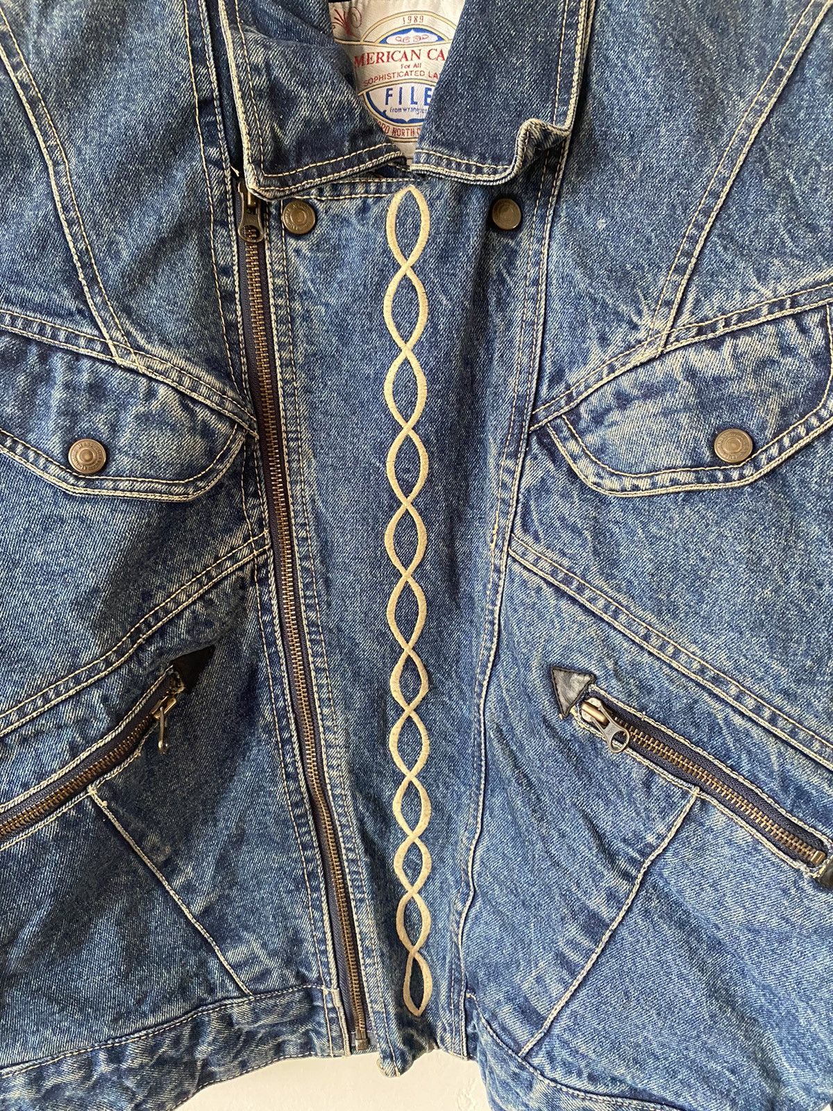 Vintage × Wrangler VTG 90s Wrangler Auth Western jacket jeans denim mens Large Size US M / EU 48-50 / 2 - 2 Thumbnail
