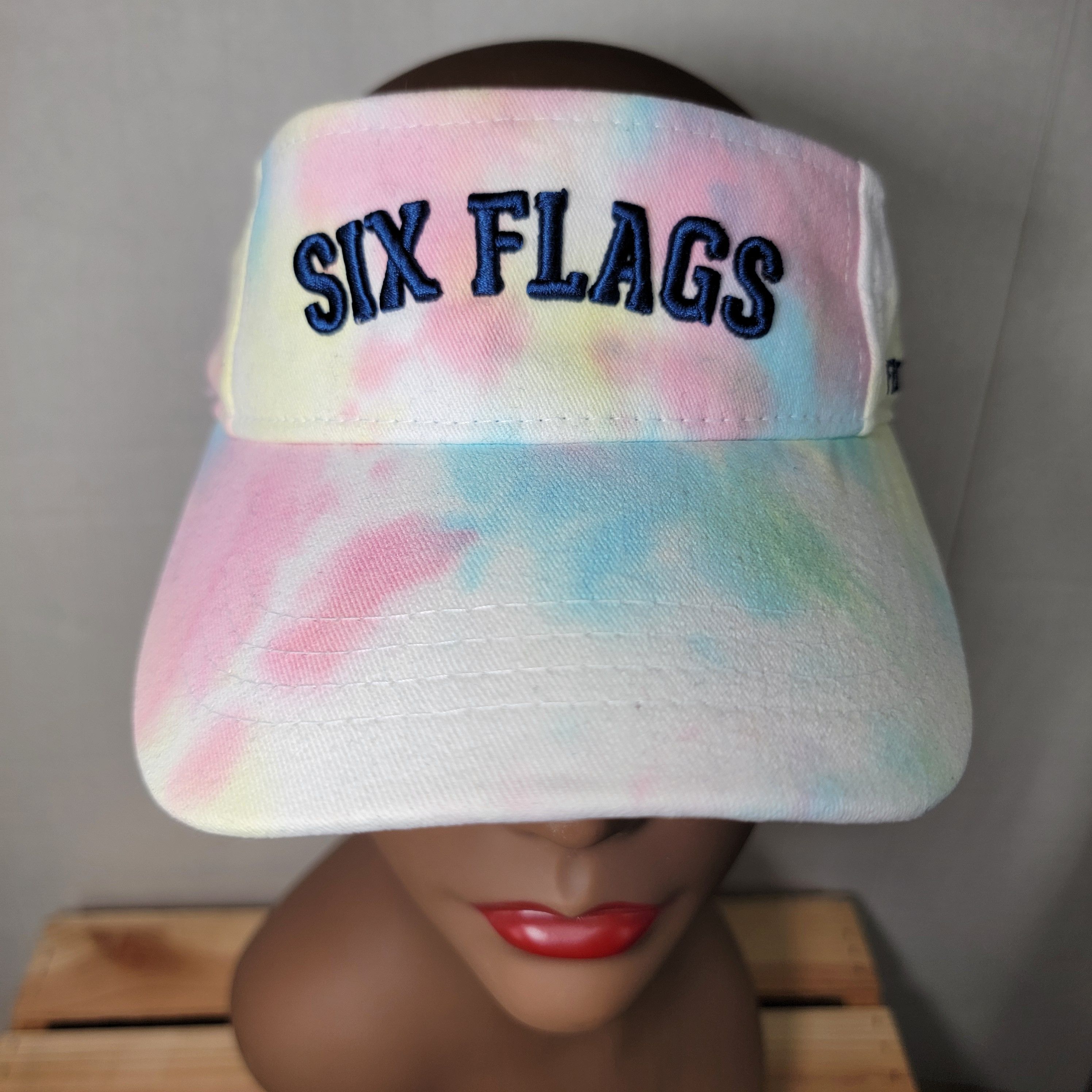 Other Six Flags Fiesta Texas Pastel Tie Dye Adjustable Visor Size ONE SIZE - 1 Thumbnail
