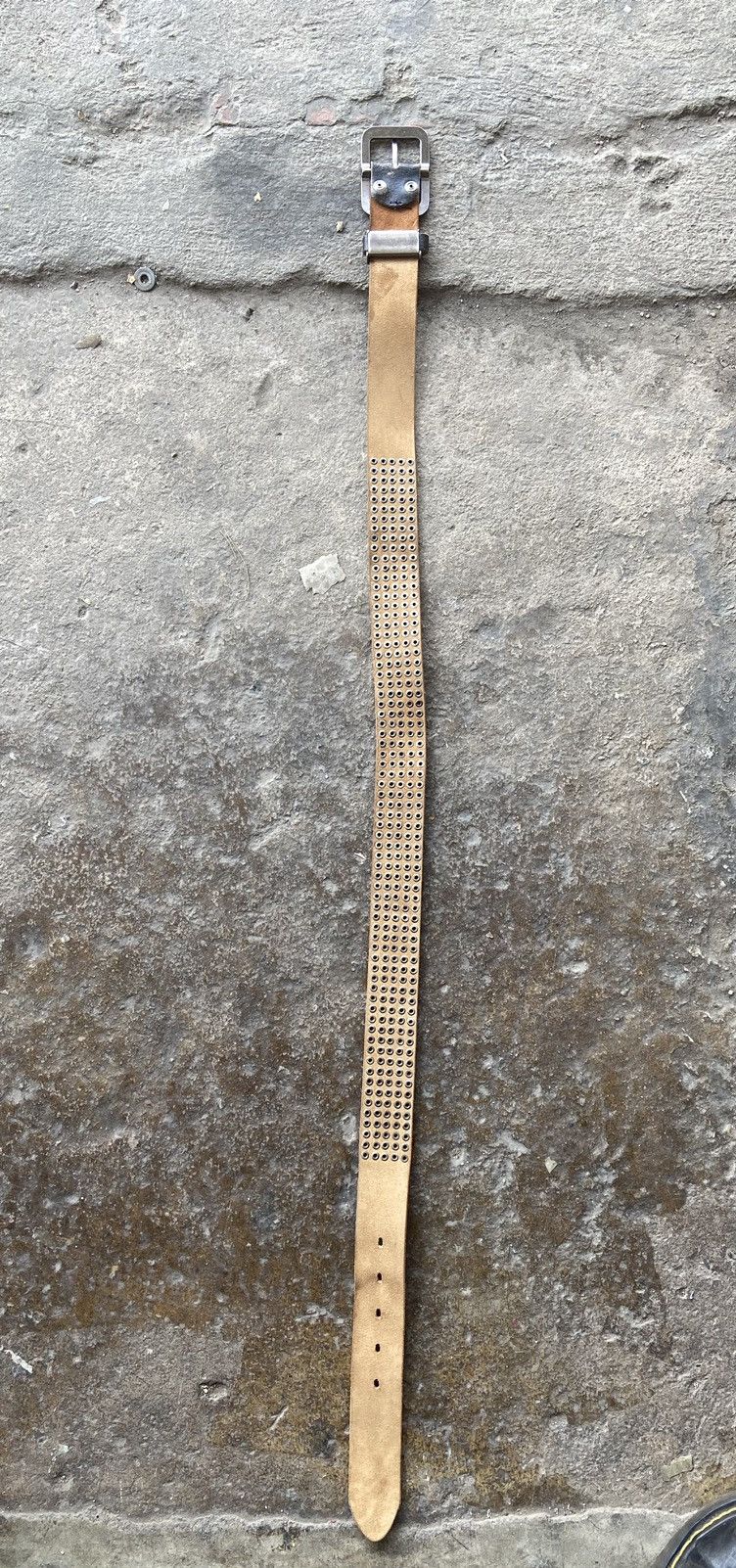 Genuine Leather Vintage genuine Leather Studded Belt (size30-34) Size ONE SIZE - 5 Thumbnail