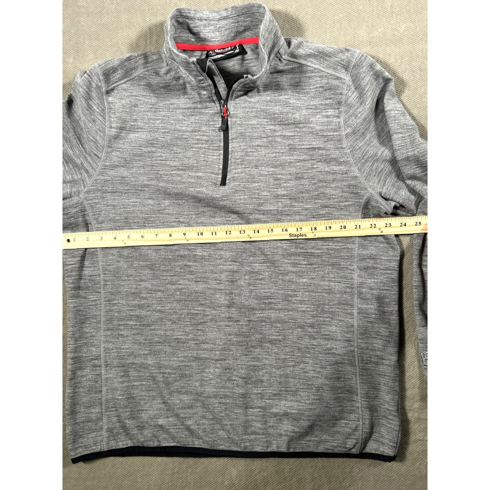 Avalanche Avalanche Mens Lightweight Fleece Gray 1/4 Zip Pullover Mock Neck XL Pullover Zip Sweatshirt Mens Size US XL / EU 56 / 4 - 7 Thumbnail