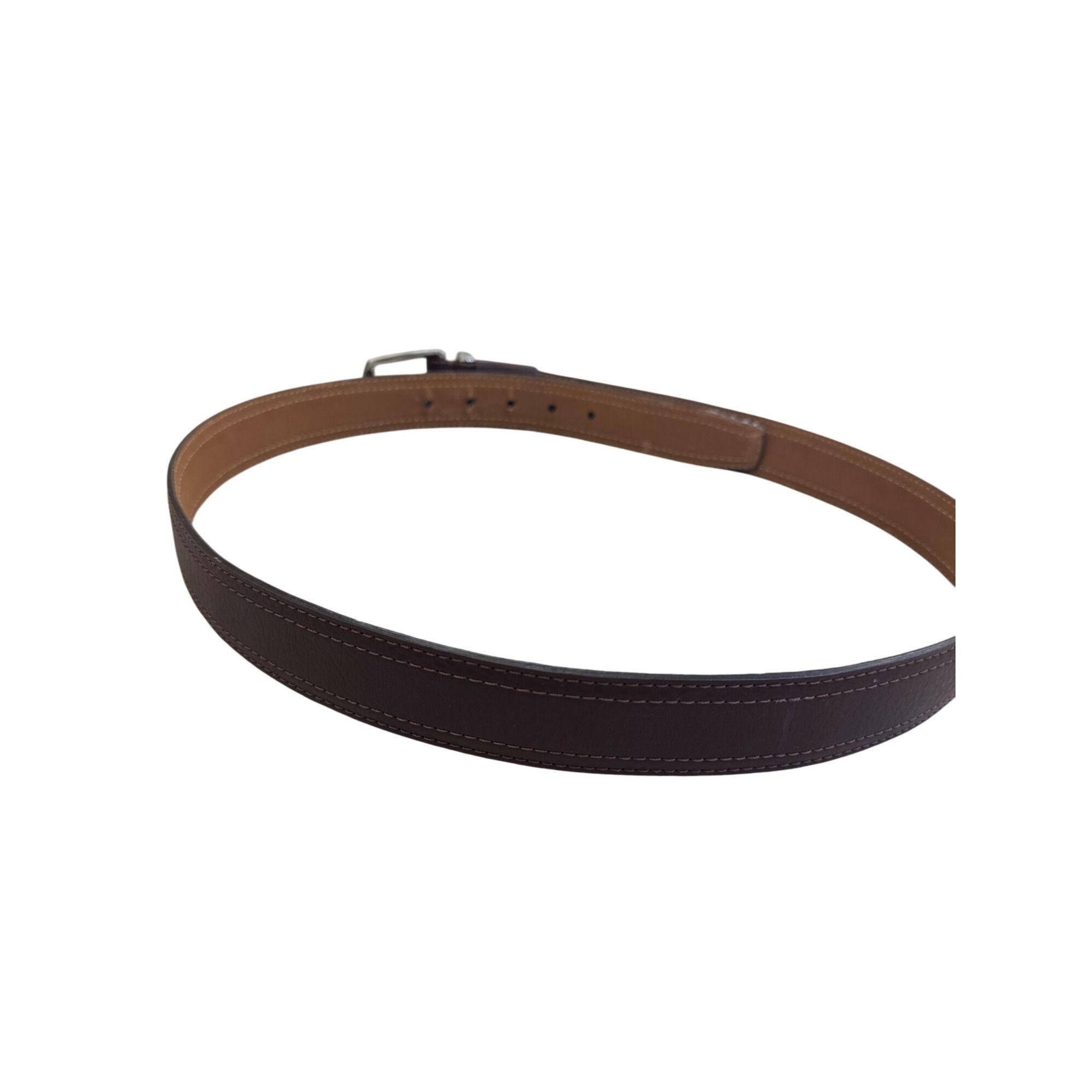 Nike Nike Brown Leather Belt With Silver Buckle For Men Size L SK Size 38 - 3 Thumbnail