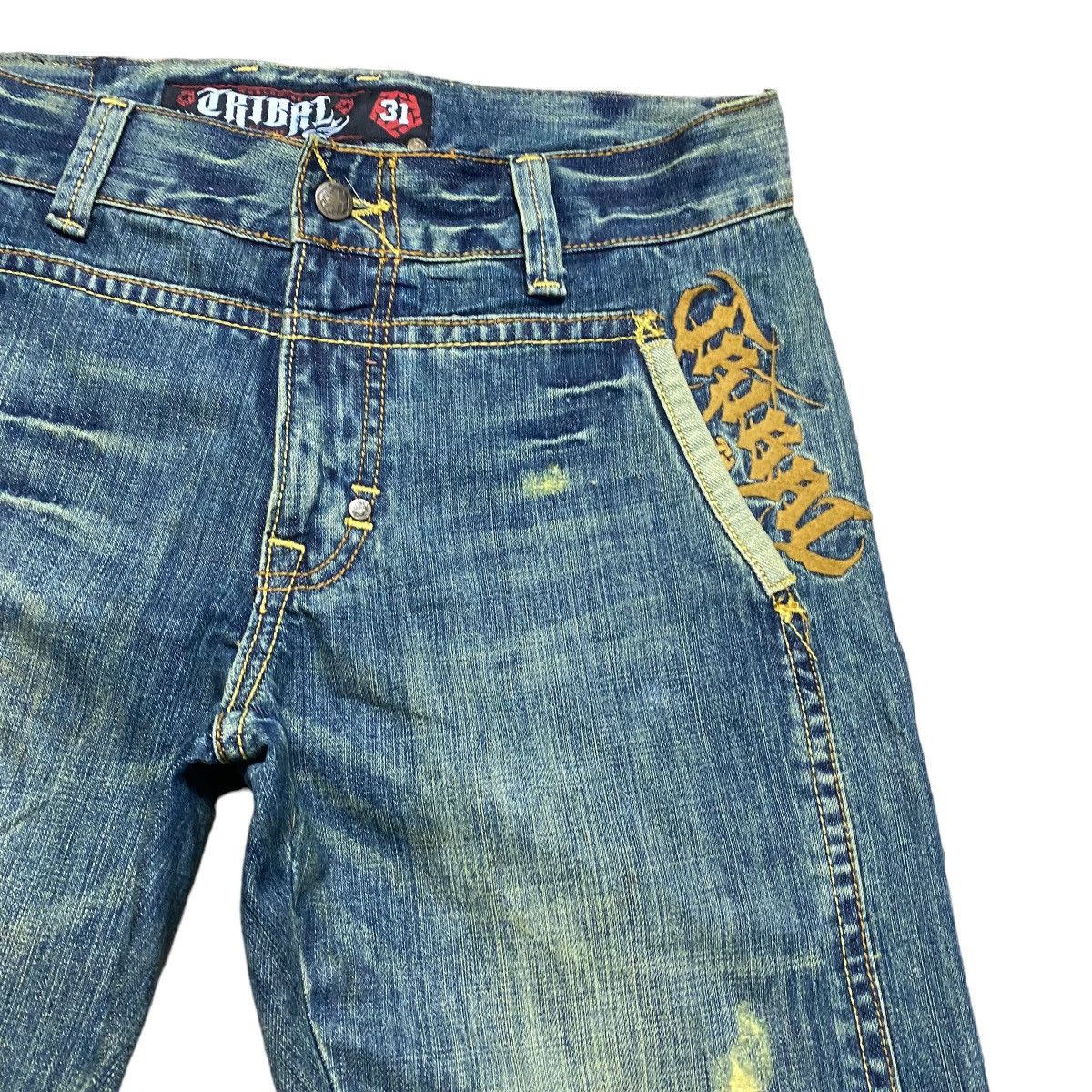 Tribal Streetwear Vintage Tribal Streetwear Embroidery Denim Jeans Size US 31 - 5 Thumbnail