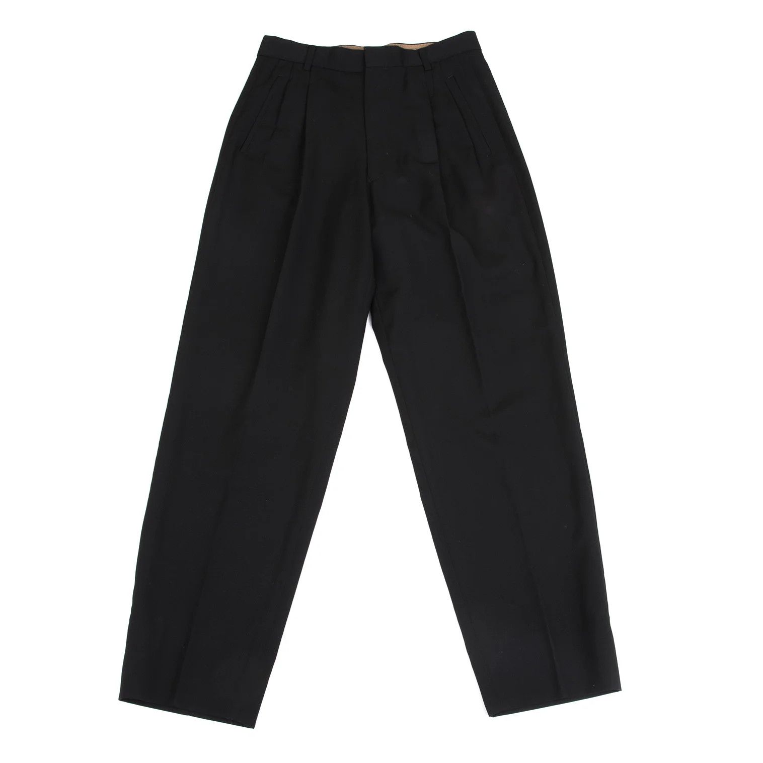 Jean Paul Gaultier Wool Gabardine Trousers in Black, Size 48 Size US 32 / EU 48 - 1 Thumbnail