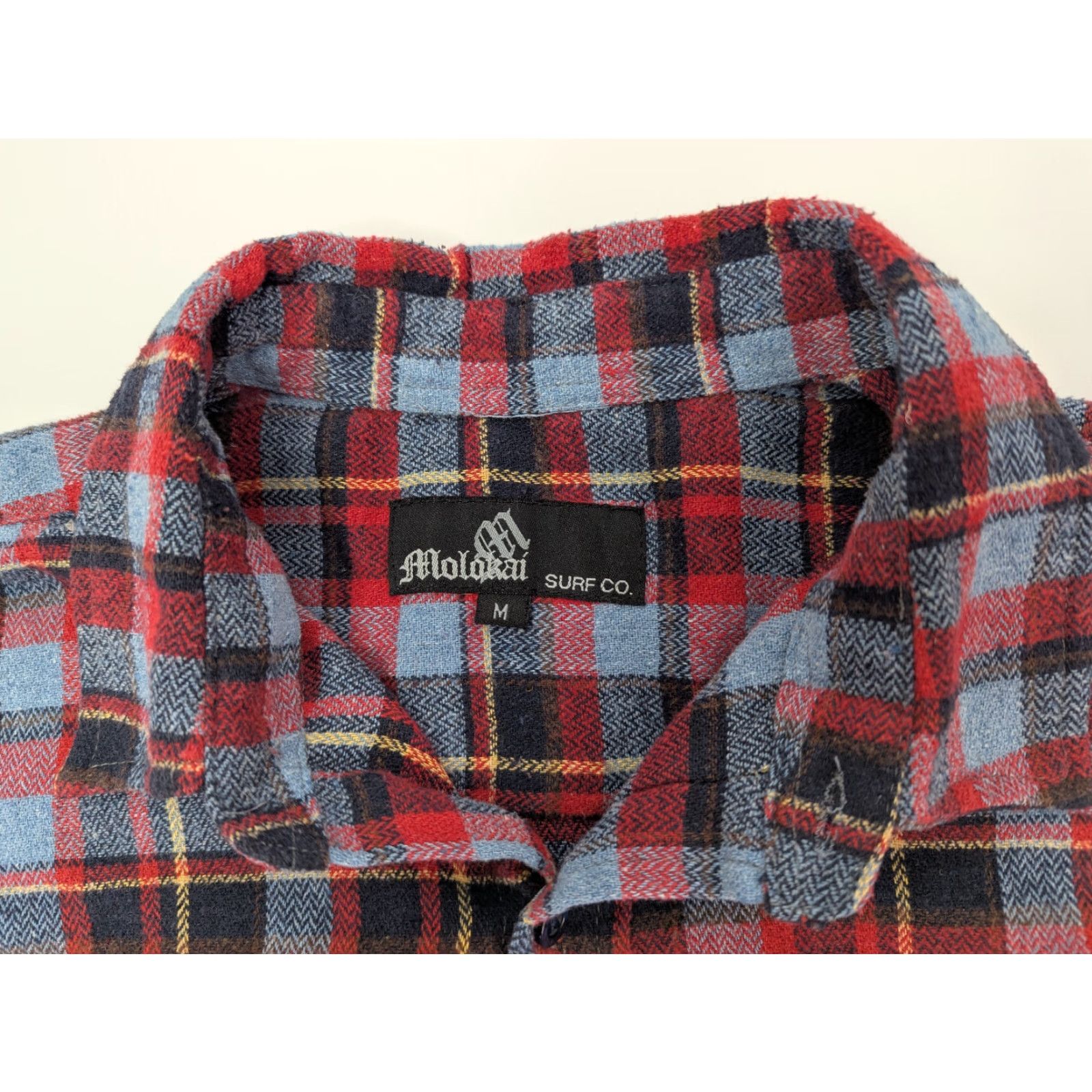 CO Molokai Surf Co Shirt Mens Medium Long Sleeve Button Up Flannel Red Plaid Pocket Classic Colorful Outdoor Surfer Size US M / EU 48-50 / 2 - 7 Thumbnail