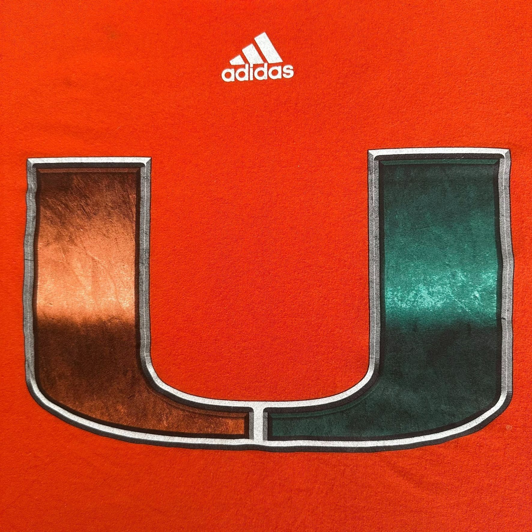 Adidas Adidas University Miami Hurricanes T-Shirt UM Metallic Tee Size US L / EU 52-54 / 3 - 2 Thumbnail