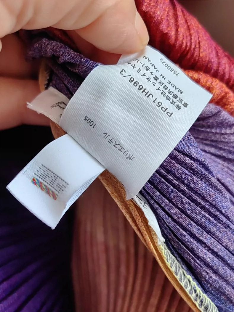 Issey Miyake Issey Miyake size:3 Yellow and purple short-sleeved dress Size S / US 4 / IT 40 - 4 Thumbnail