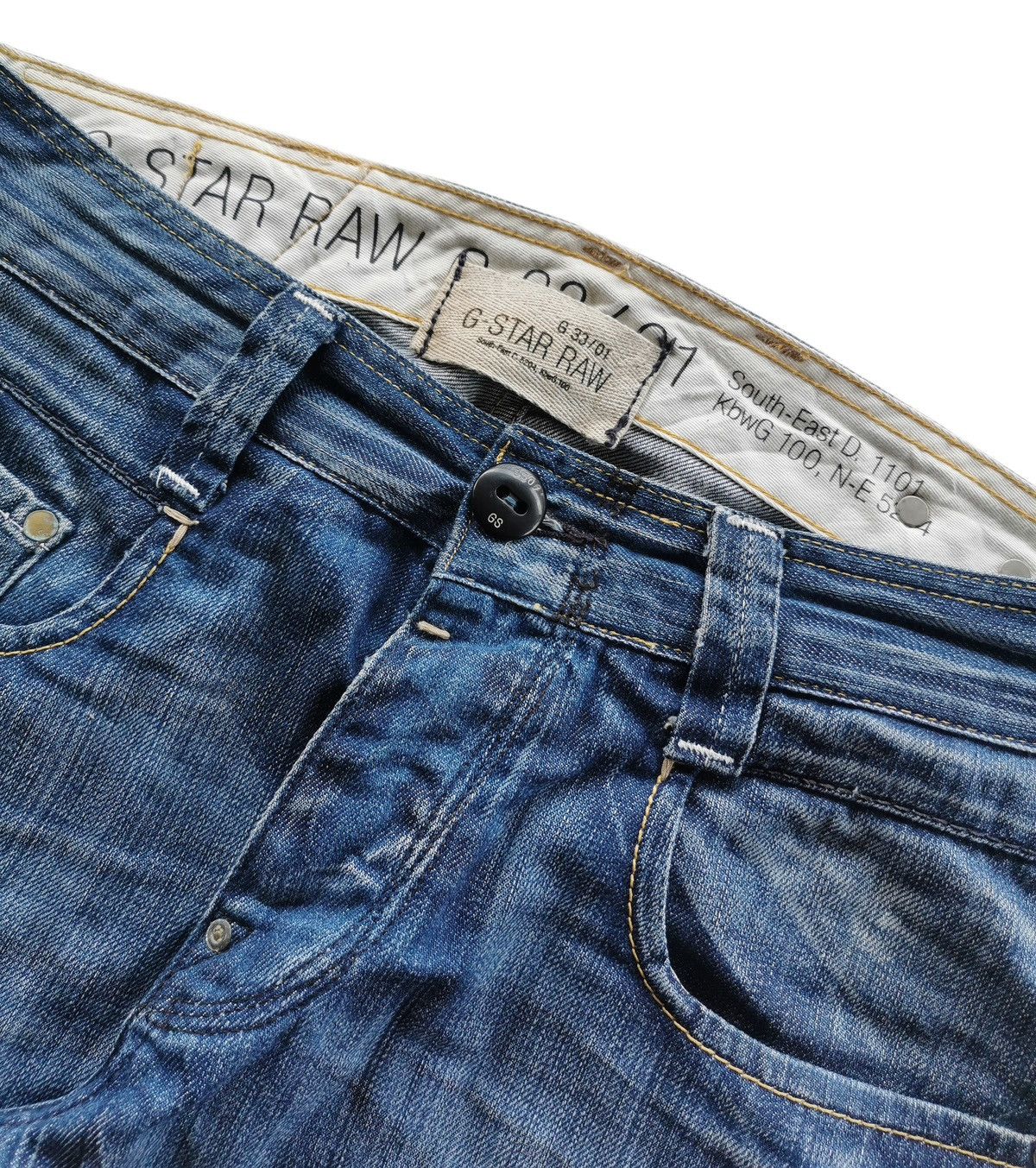 G-Star G-Star Raw Slim Distressed Jeans Size US 34 / EU 50 - 9 Thumbnail