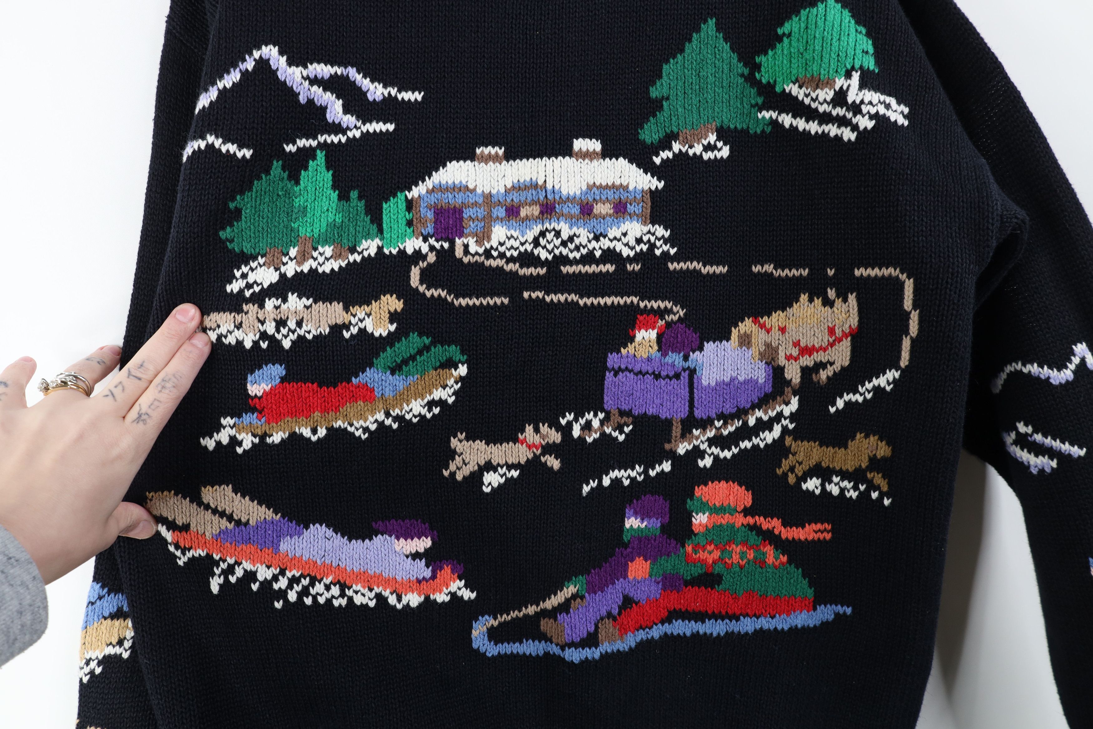 Vintage Vintage 90s Streetwear Christmas Winter Needlepoint Sweater Size M / US 6-8 / IT 42-44 - 4 Thumbnail