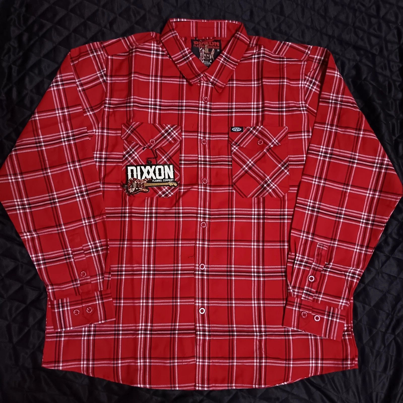 Share Dixxon Flannel Eddie Van Halen EVH Rock Band Shirt