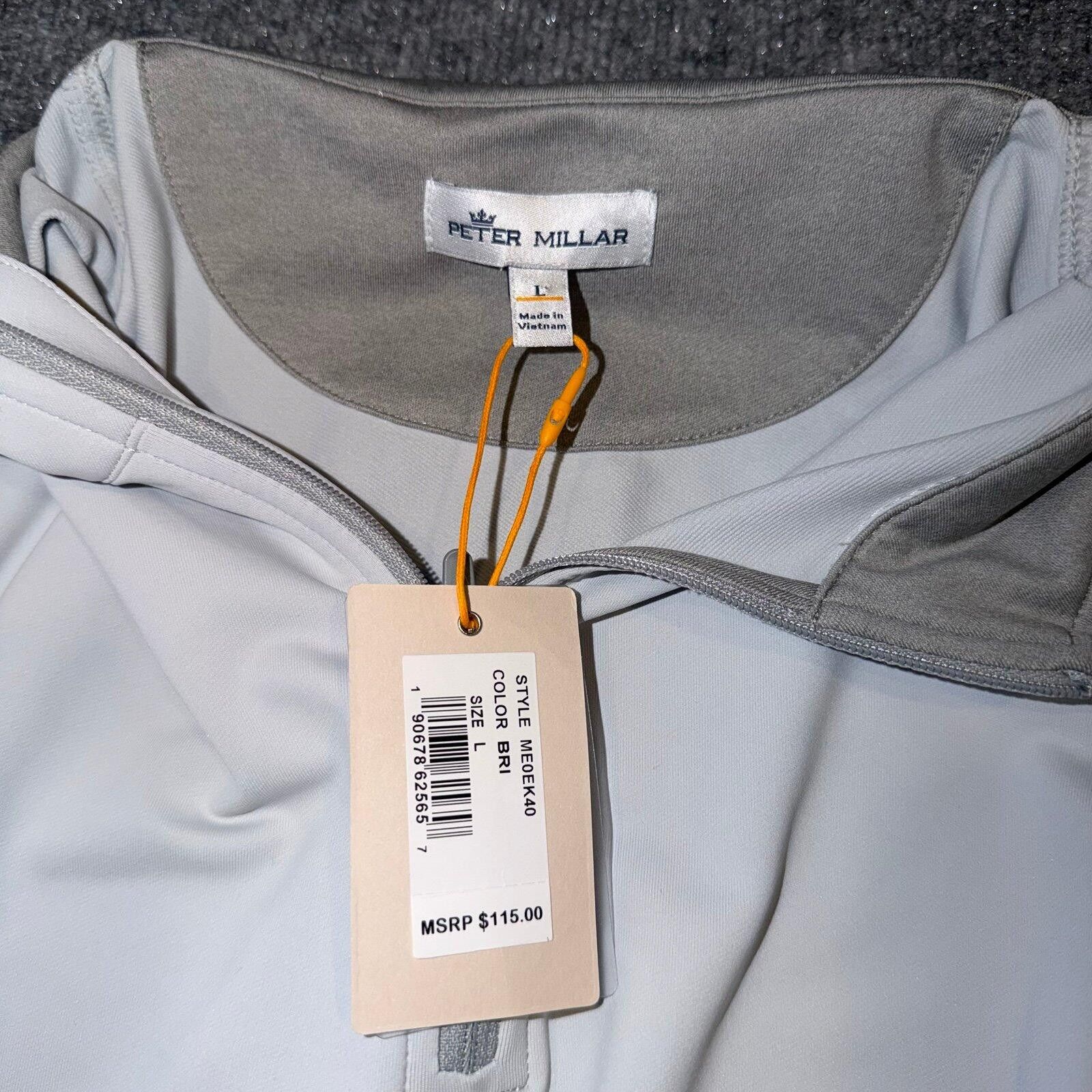 Peter Millar NWT Peter Millar Perth Performance Quarter Zip Mens LG Size US L / EU 52-54 / 3 - 4 Thumbnail
