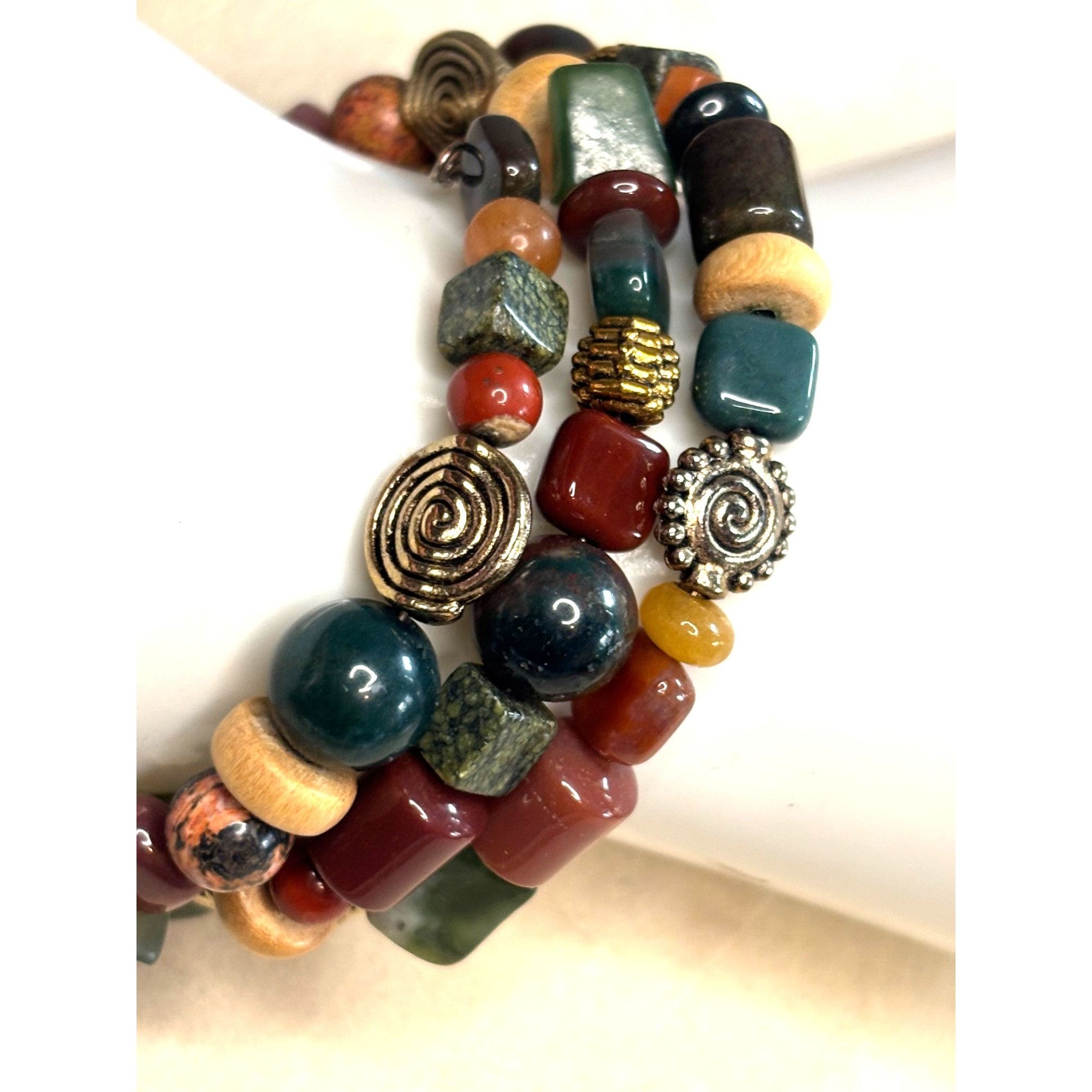 Other Chunky Multicolor Beaded Stretch Bracelets With Metal Accent Size ONE SIZE - 1 Thumbnail