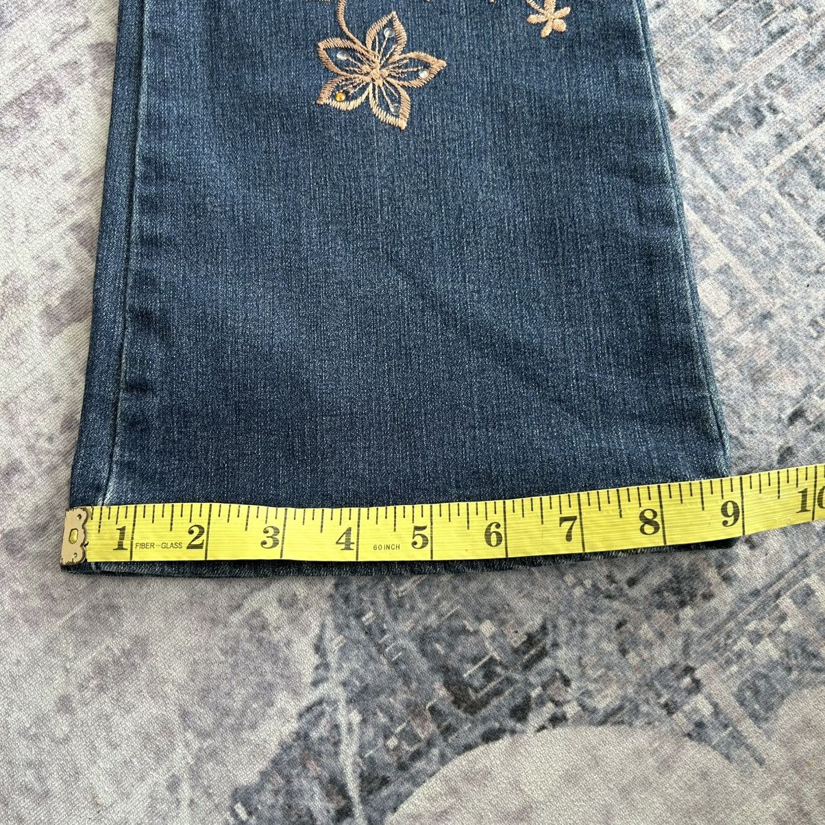 If Six Was Nine Super Flared Flowers Cox Jeans Size US 28 / EU 44 - 19 Thumbnail