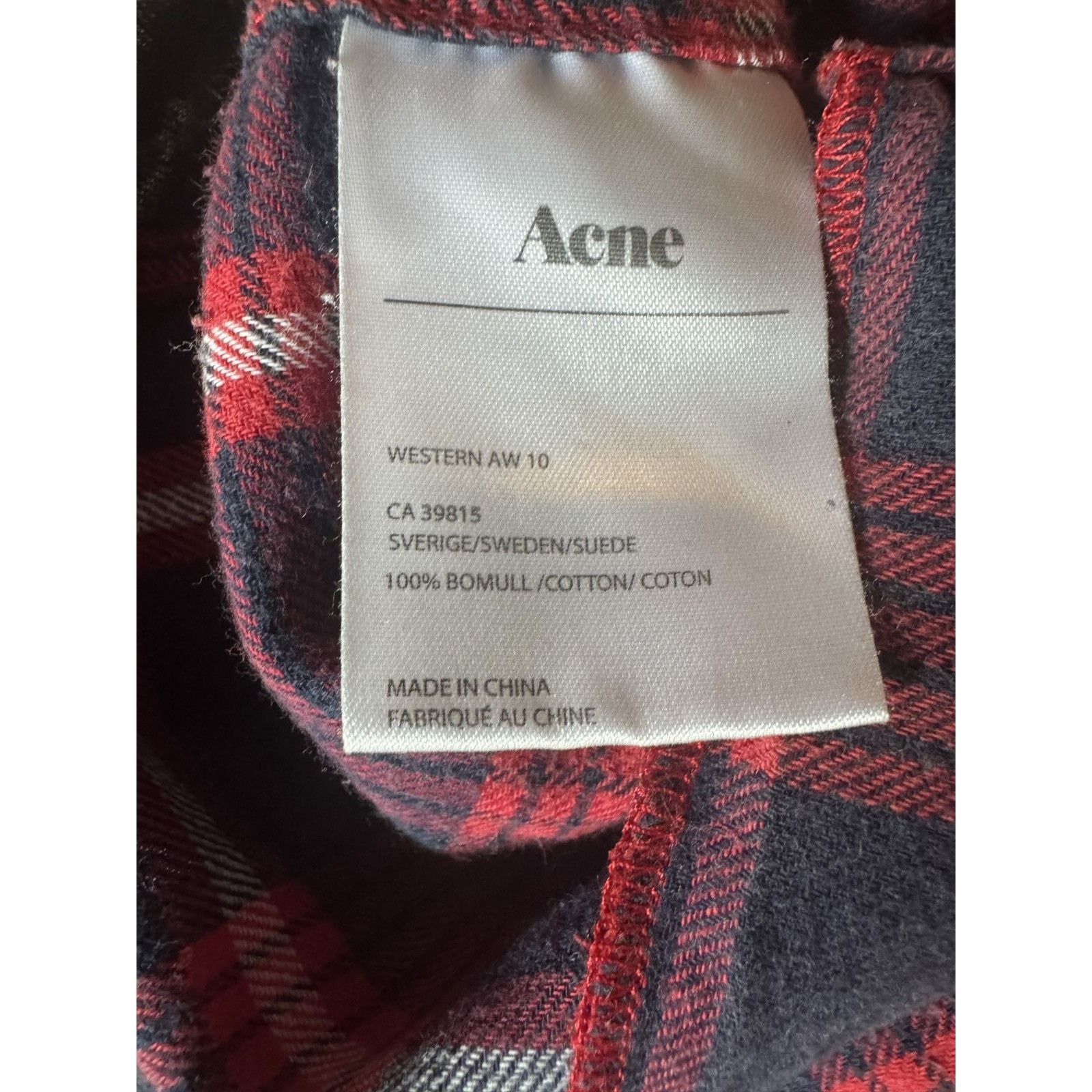 Acne Studios Vintage Acne Studios Western AW10 Check Cowboys Shirt Size US L / EU 52-54 / 3 - 5 Thumbnail